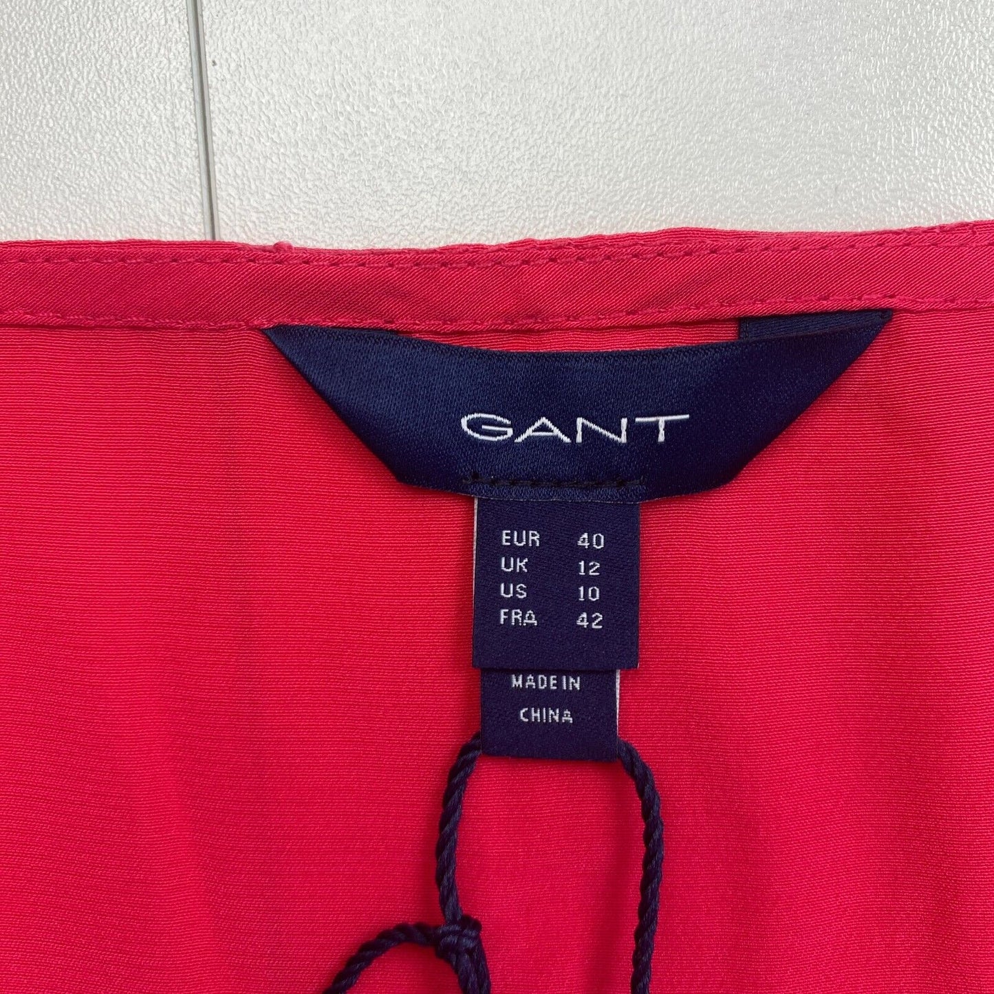 GANT Women Pink Tunic V Neck Top Blouse Size EU 40 UK 12 US 10