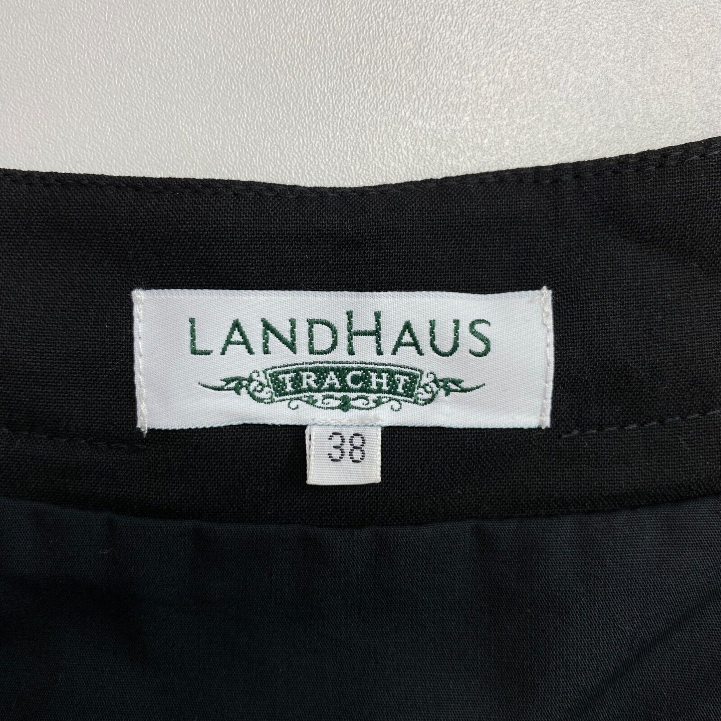 LANDHAUS Vintage Tyrol Dirndl Oktoberfest Black Dress EU 38 UK 10 US 8