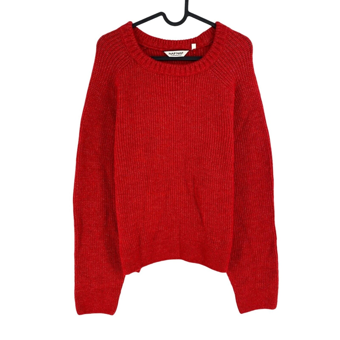 NAF NAF Women Red Crew Neck Jumper Sweater Size XL