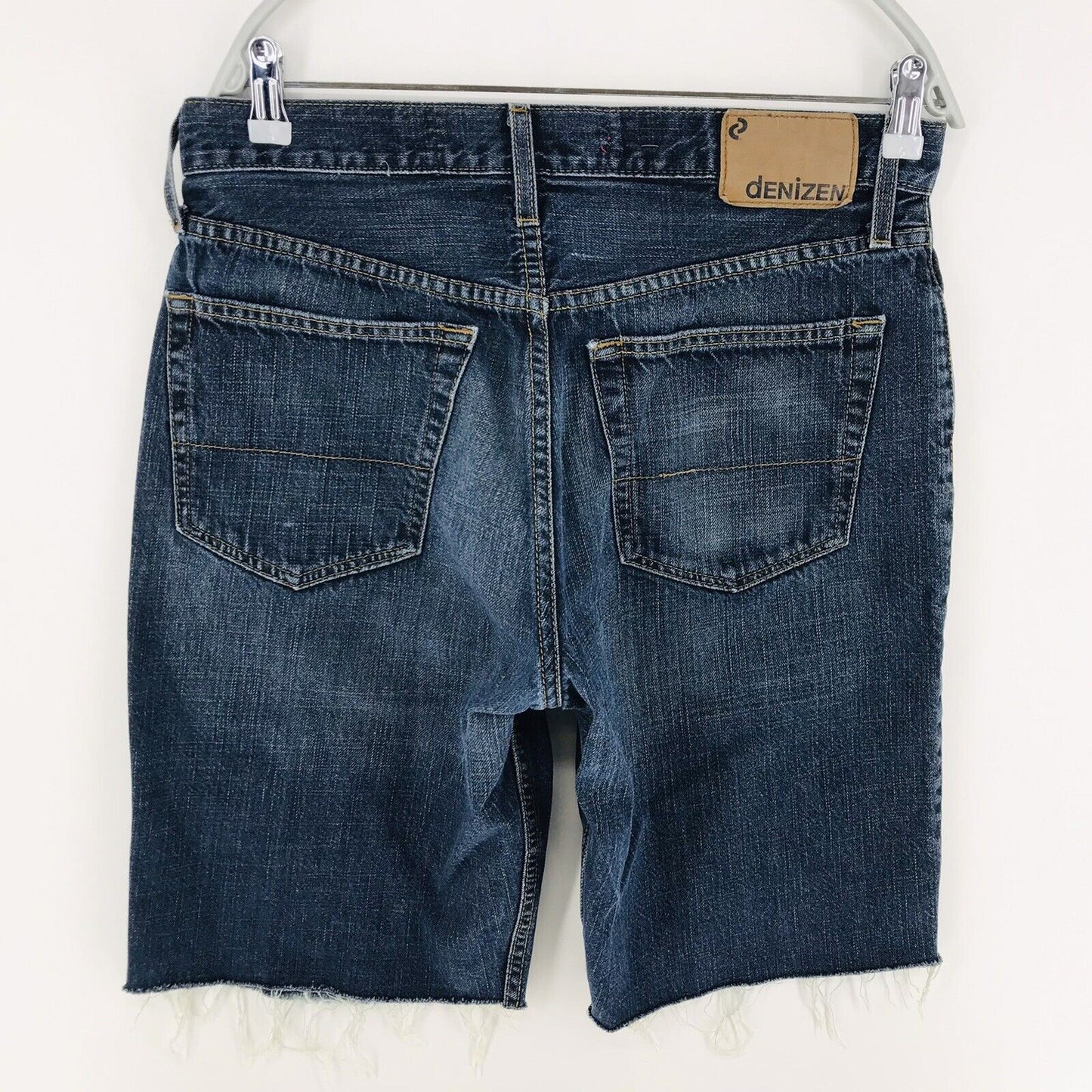 Vintage Levi's Denizen 285 Maßanfertigung Blau Entspannt Passform Cut-Off Jeans Shorts W32