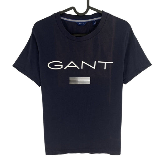 GANT Women Navy Blue Stripe Crew Neck Short Sleeves T Shirt Size M