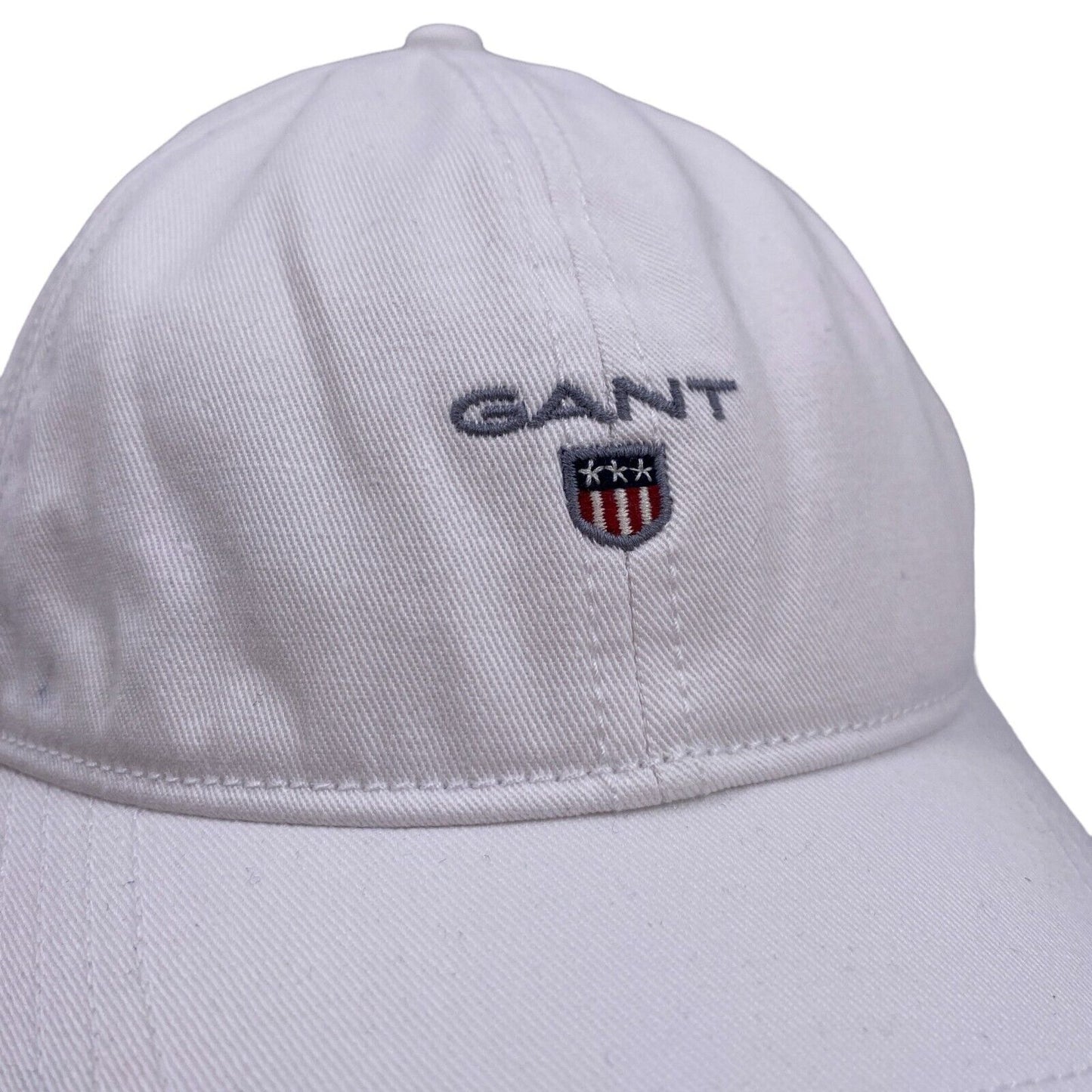 GANT Mens White Cotton Logo Baseball Twill Cap Hat One Size