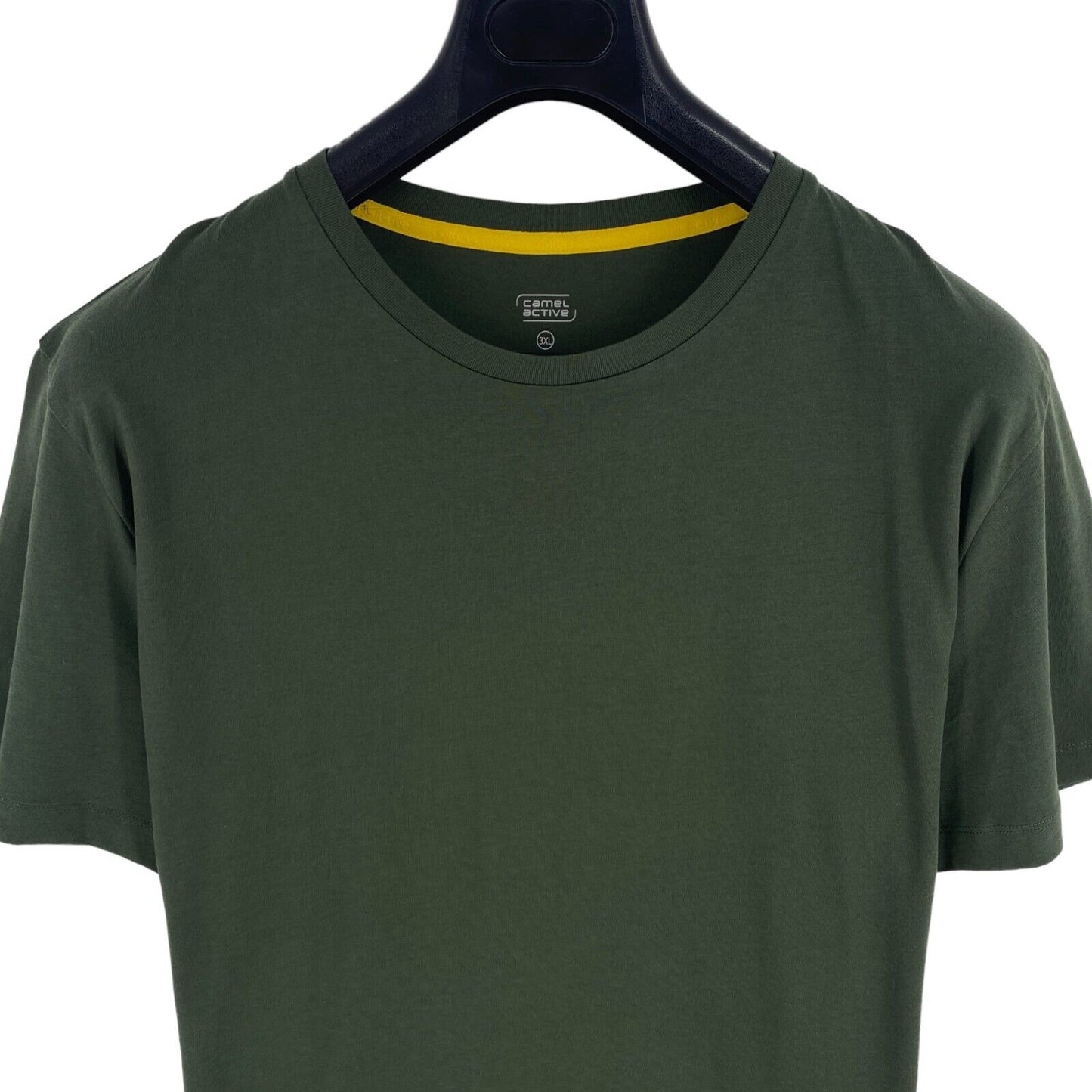 Camel Active Men Green Solid Short Sleeves Crew Neck T Shirt Size 3XL XXXL