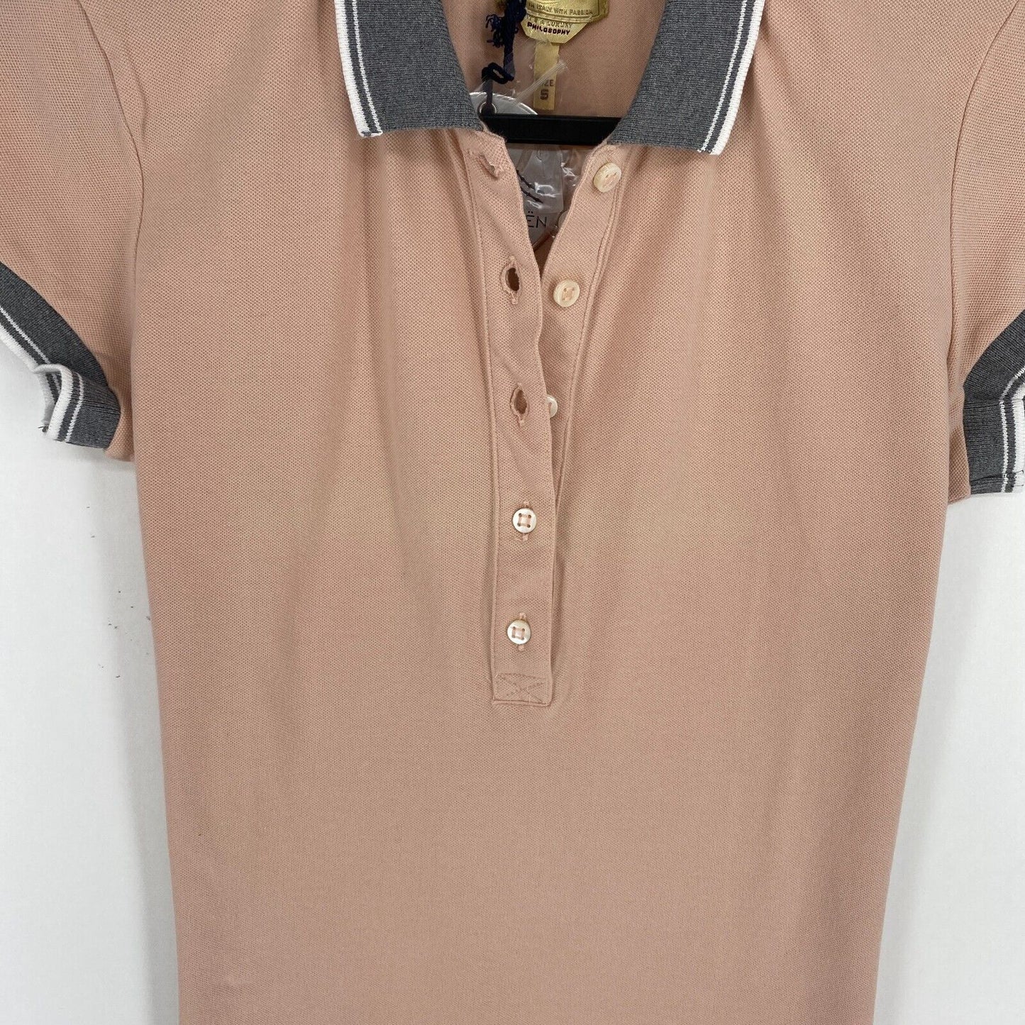 JACOB COHEN Women J229 Dusty Pink Polo Shirt Size S