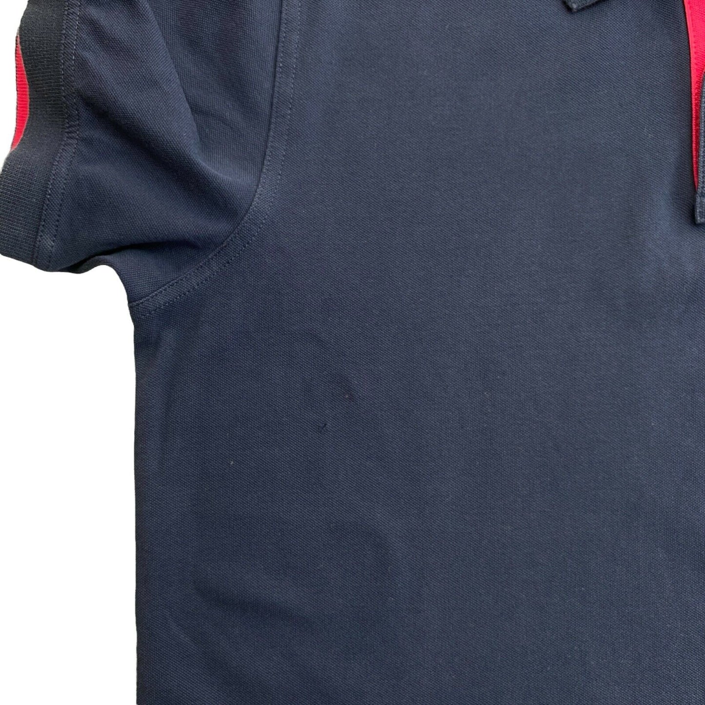 GANT Navy Blue Contrast Collar Pique Rugger Polo Shirt Size S