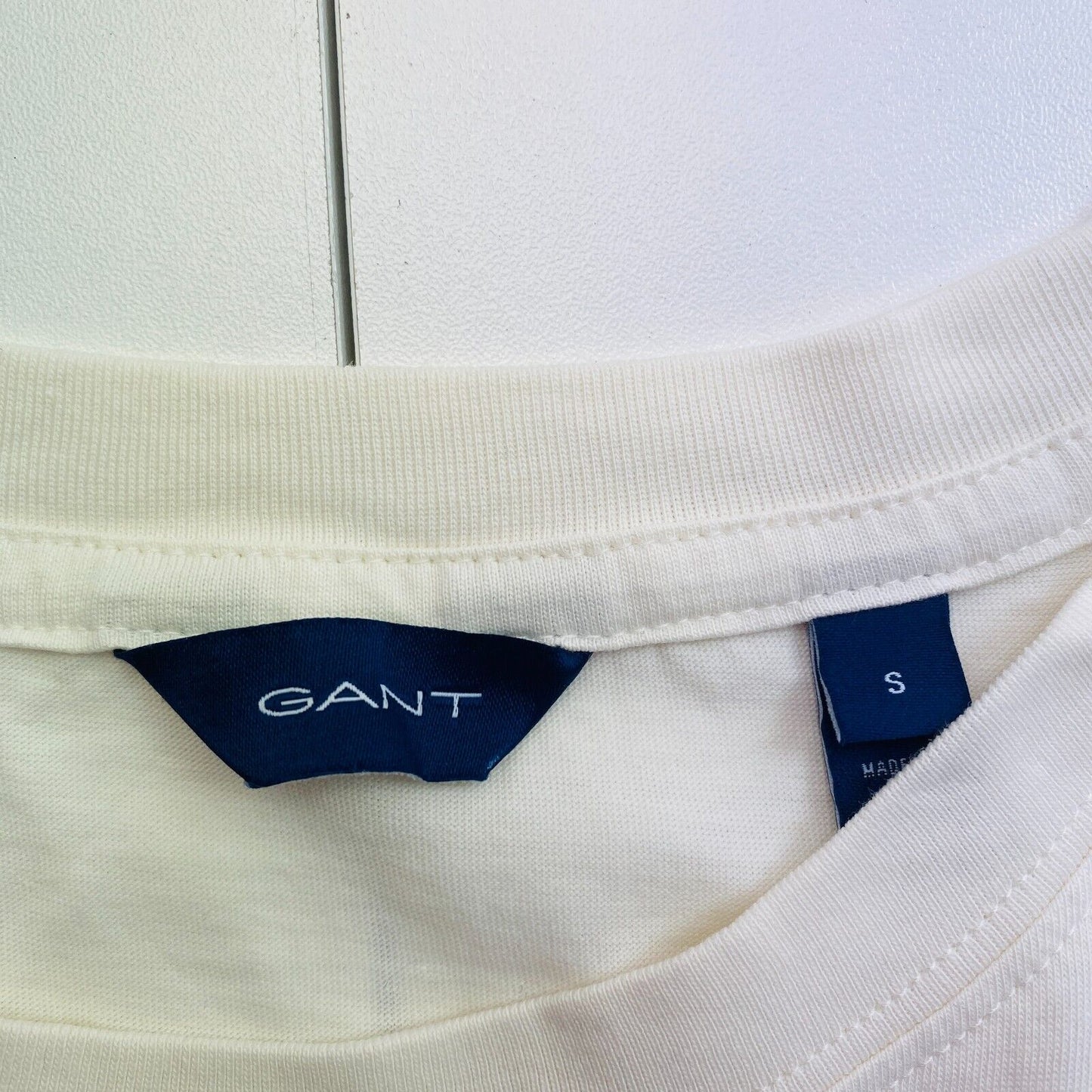 GANT Women Beige Rope Icon Crew Neck Short Sleeves T Shirt Size S