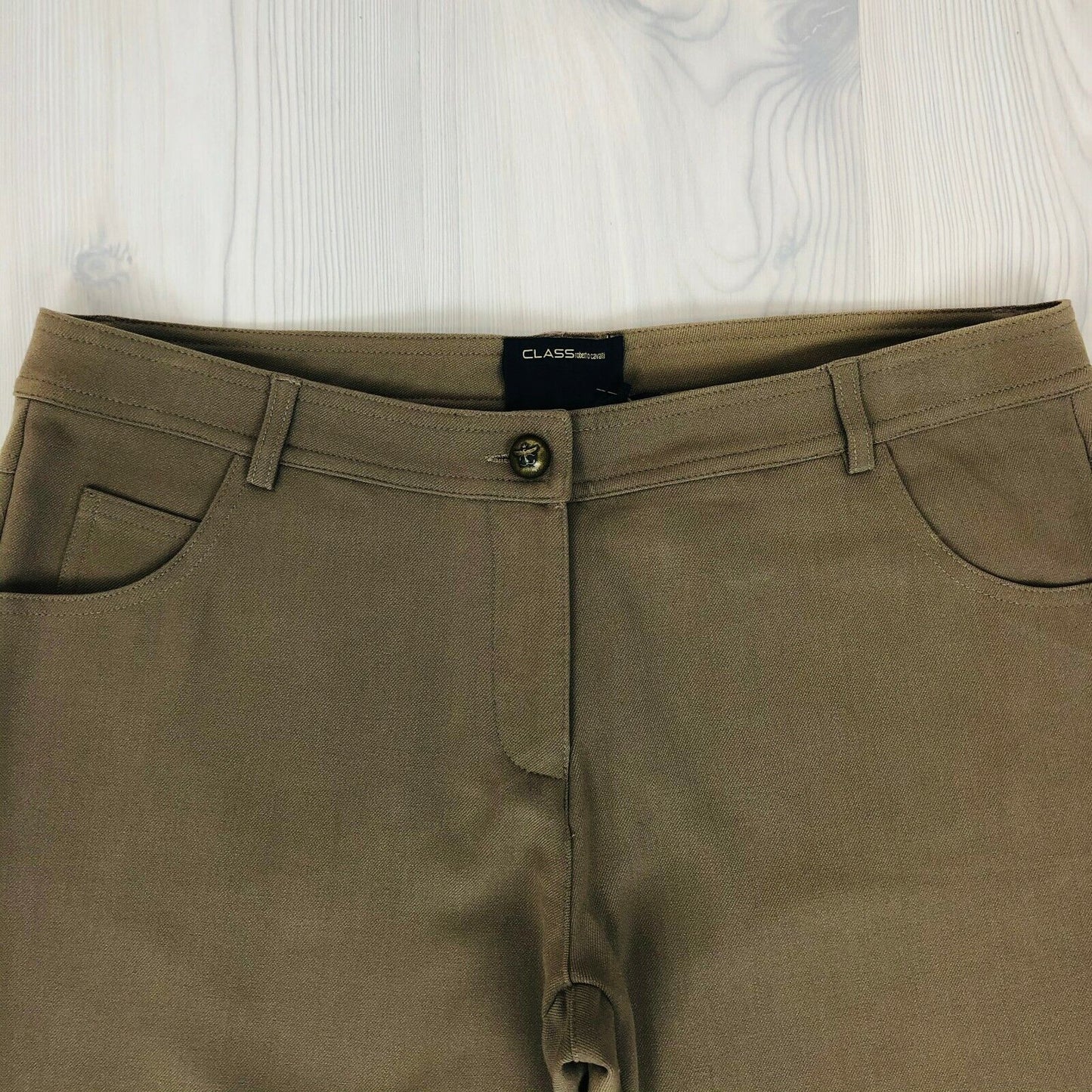 Roberto Cavalli RRP $350 Women's Beige Regular Pants Trousers W34 IT 48 UK 16