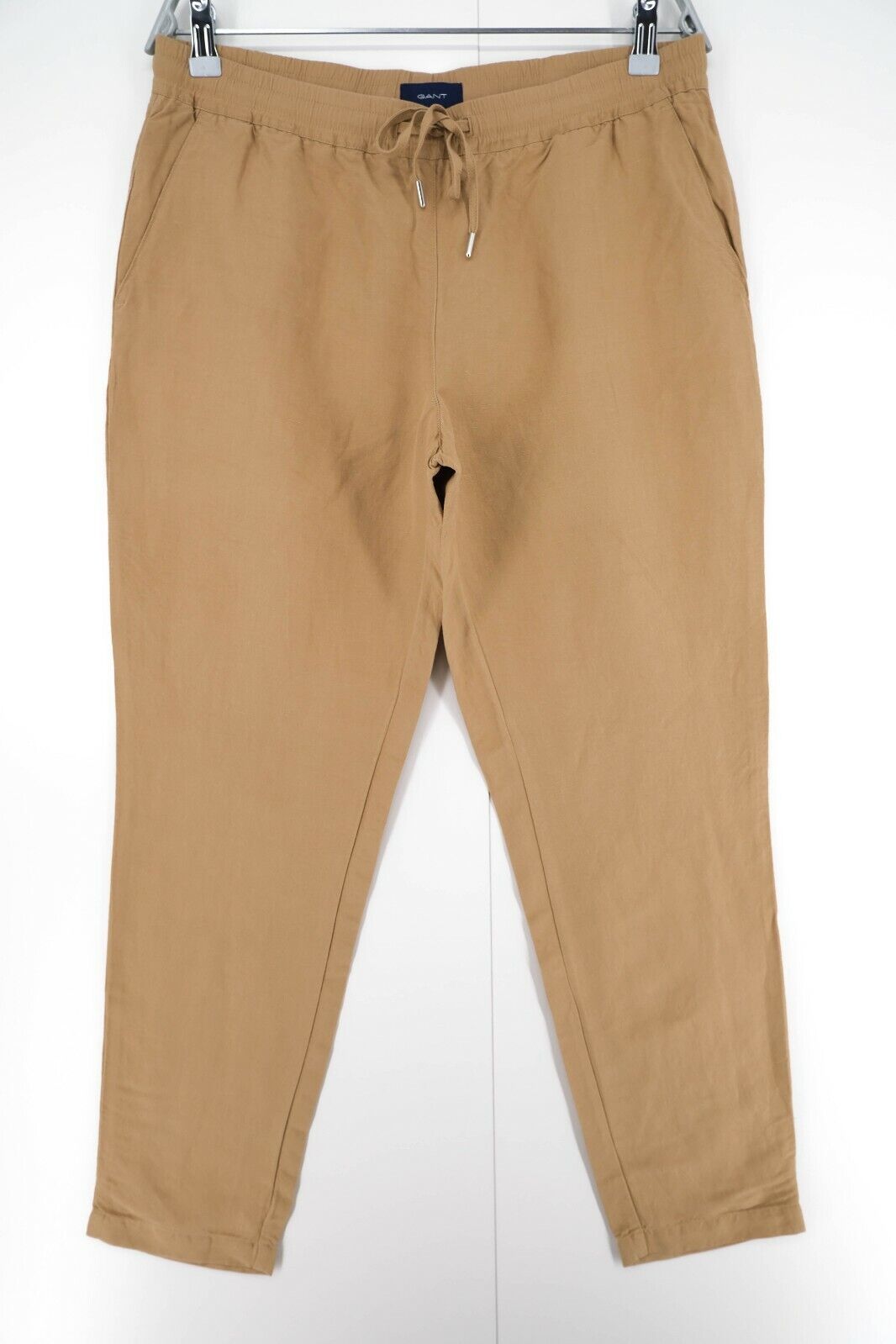 GANT Brown Summer Linen Pull On Pants Trousers Size EUR 40 UK 12 US 10