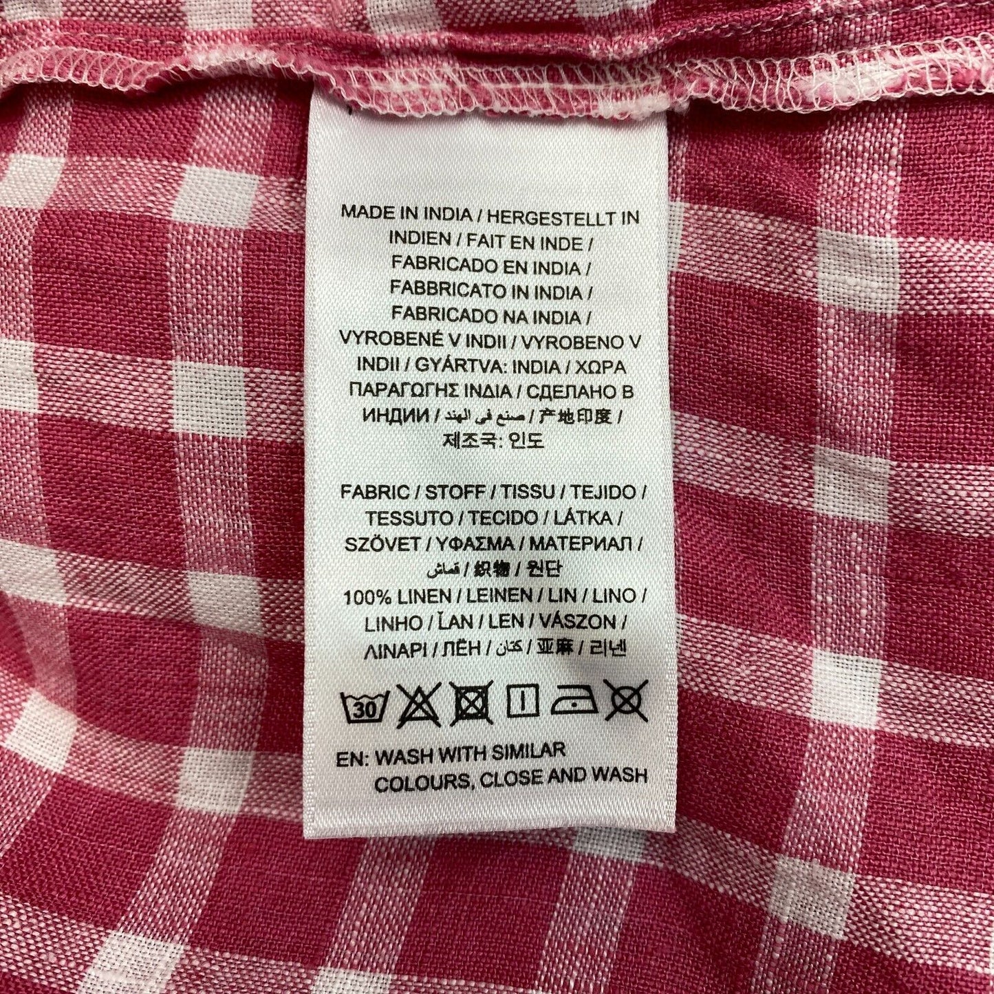 GANT Rose 100% Lin Chemise à carreaux Taille EU 38 UK 10 US 8