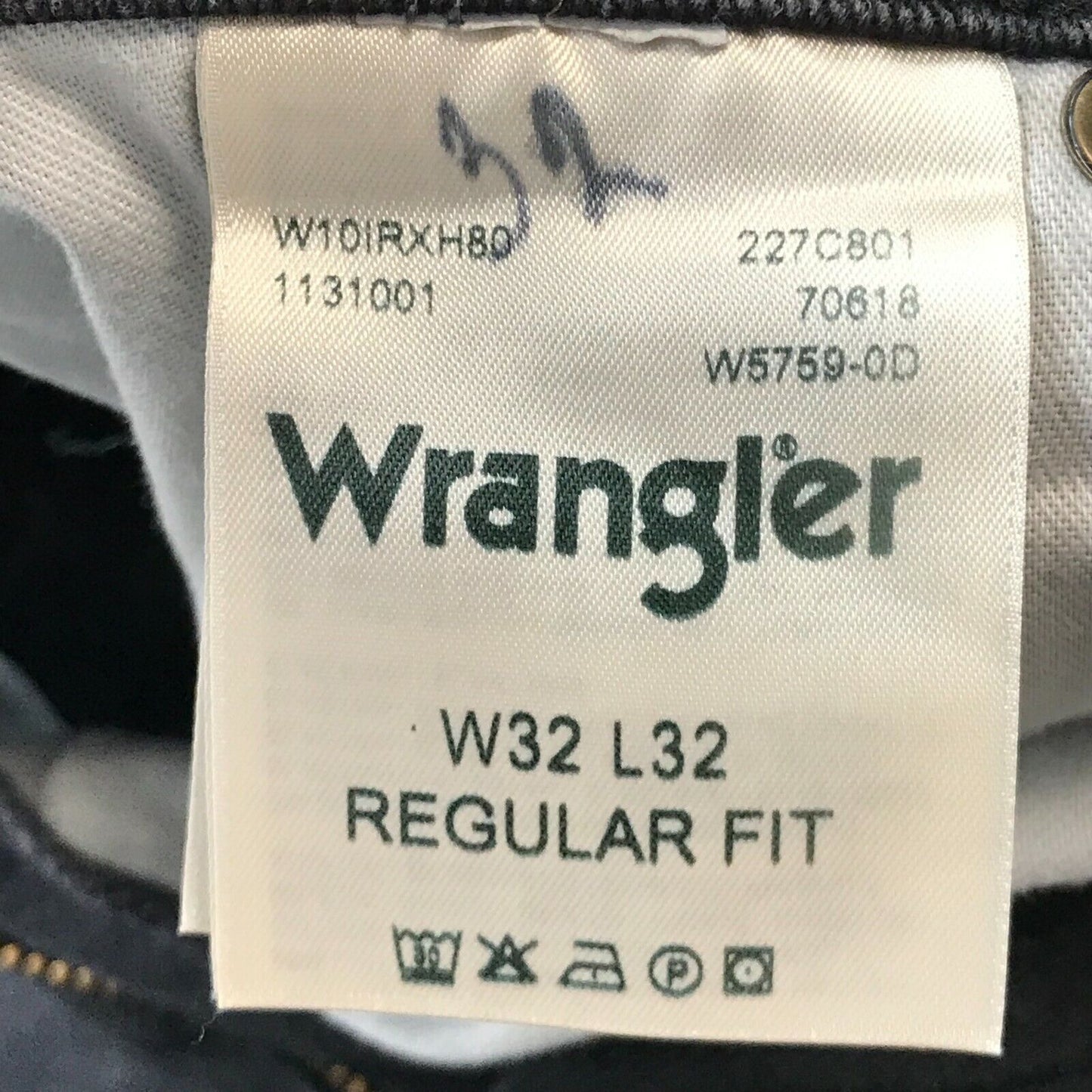 Wrangler Dark Grey Regular Straight Fit Jeans Size W32 L32