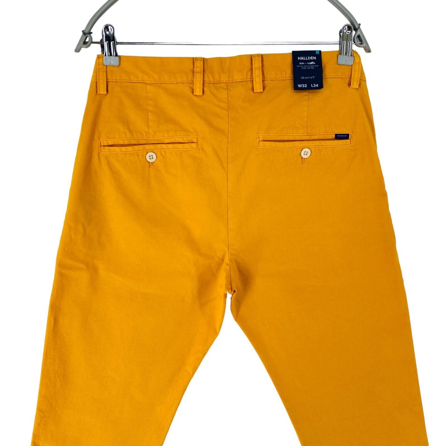 GANT Mens HALLDEN Orange Slim Fit Chino Trousers Size W32 L34