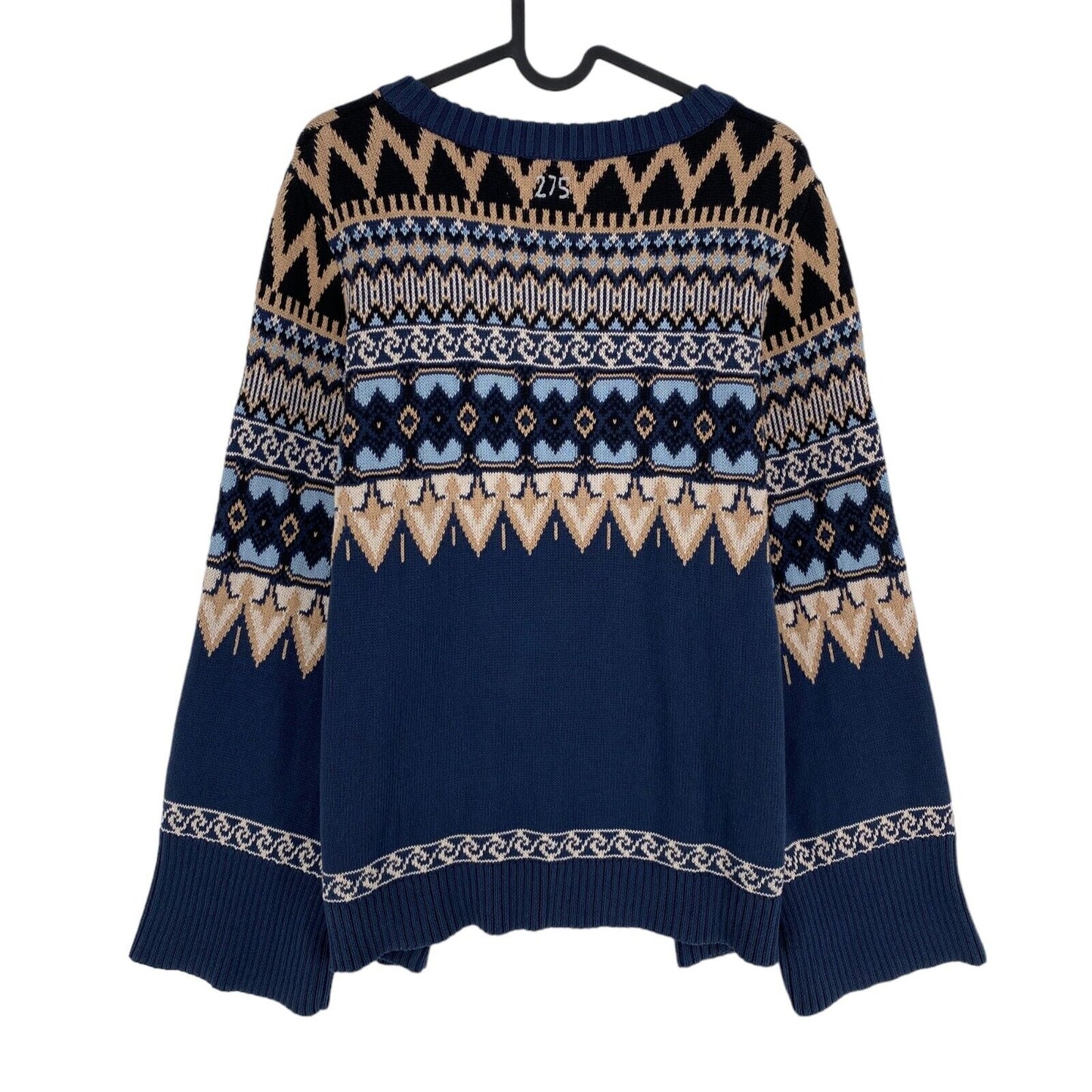 ODD MOLLY Bleu Marine Smilla Tricoté Crew Neck Pull Jumper Taille 2 / S