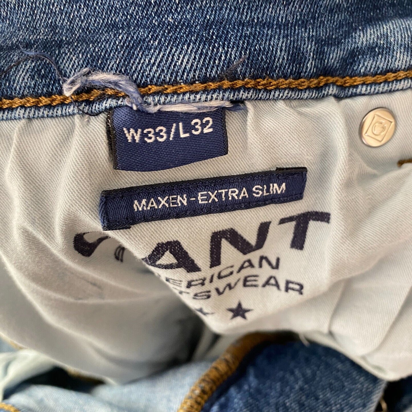 GANT MAXEN Blue Extra Slim Fit Jeans W33 L32