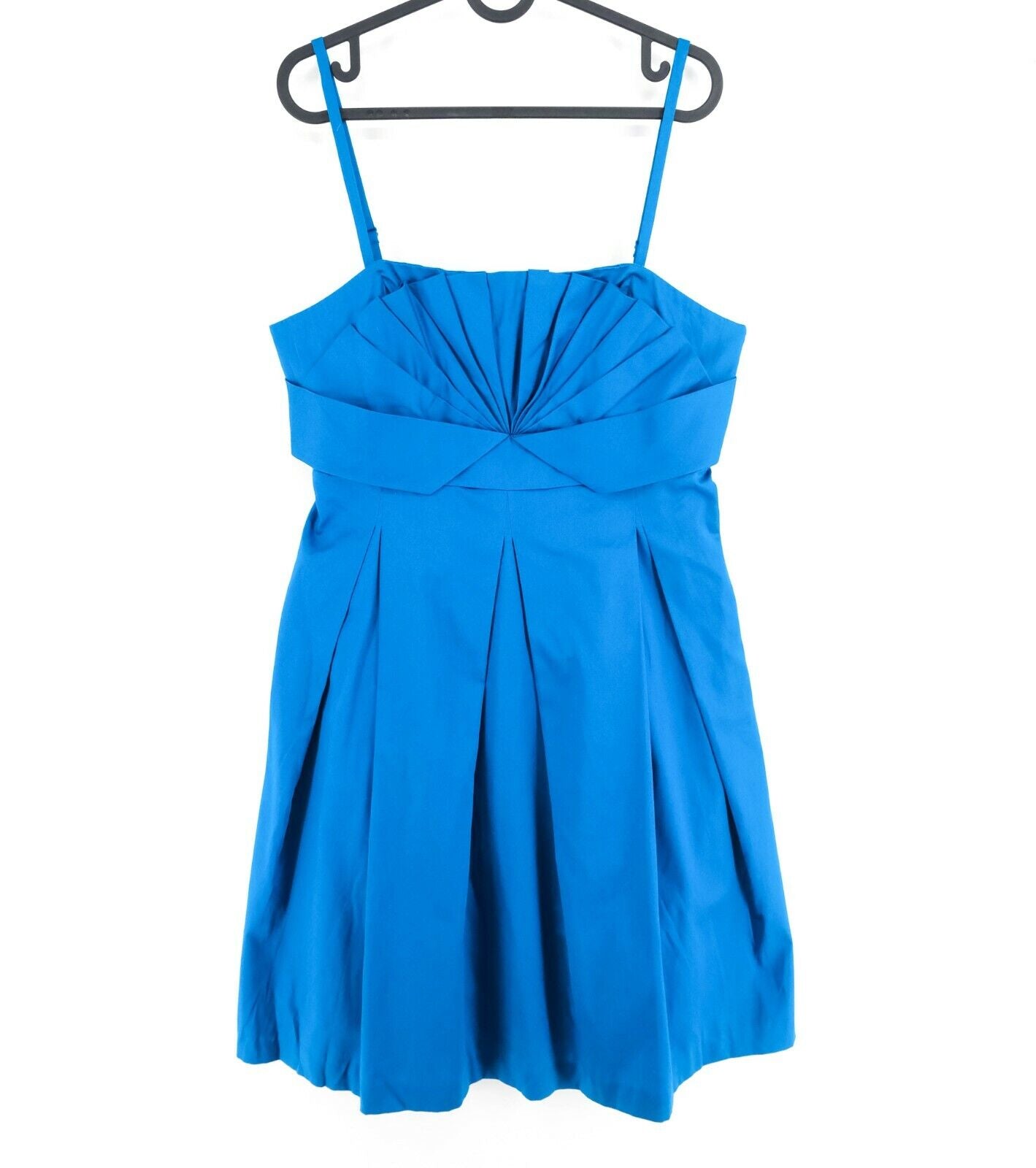 TED BAKER London Blue Pleated Fan Bust Sleeveless Dress Size 4 - L