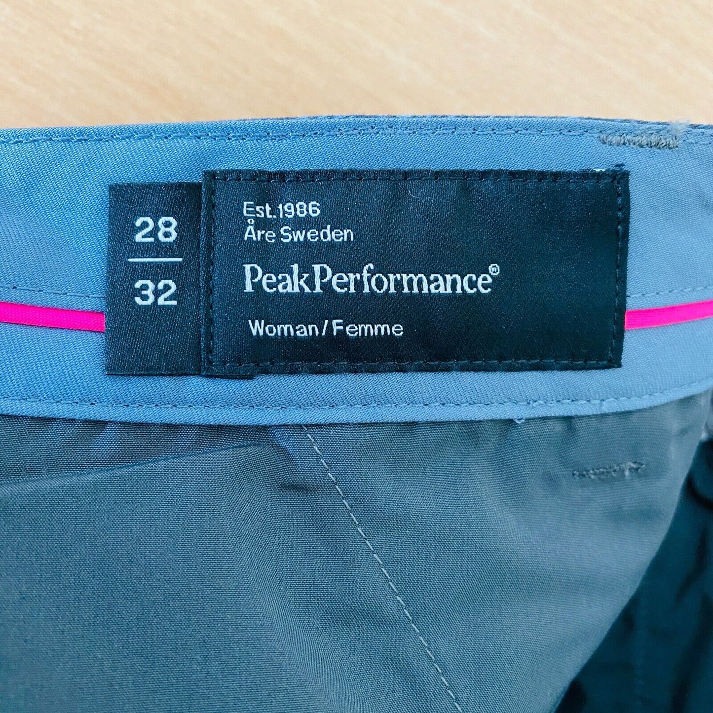 Peak Performance Women Blue Regular Straight Fit Trousers W28 L32