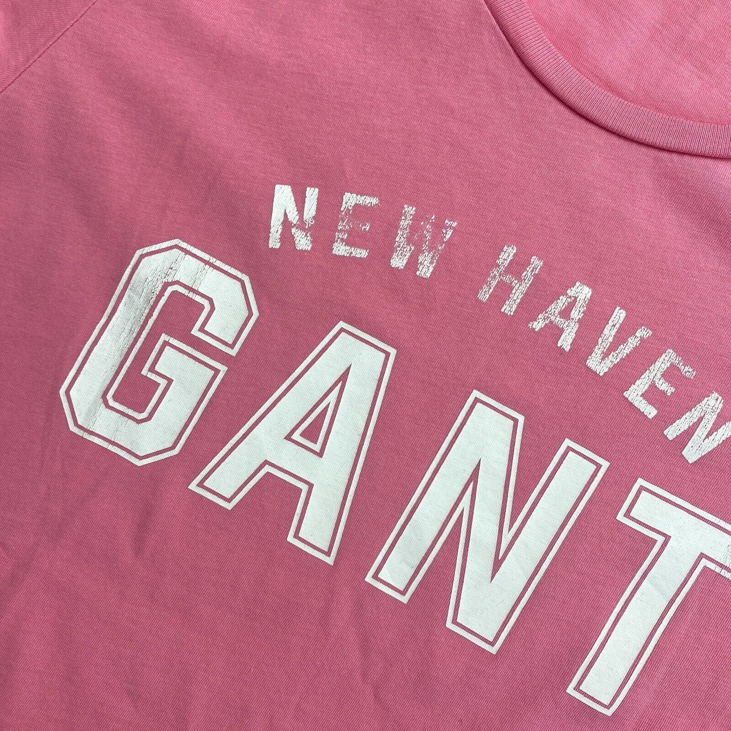 GANT Women Pink Logo Crew Neck Short Sleeves T Shirt Size M