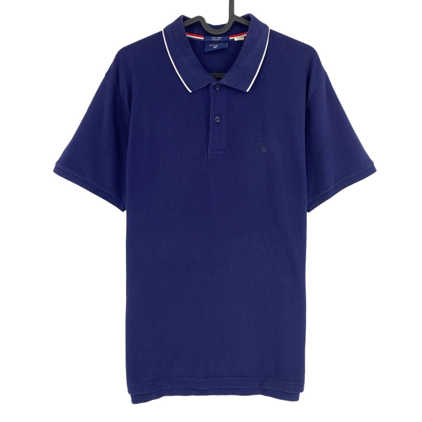 GANT Navy Blue Tech Prep Regular Pique Rugger Polo Shirt Size L