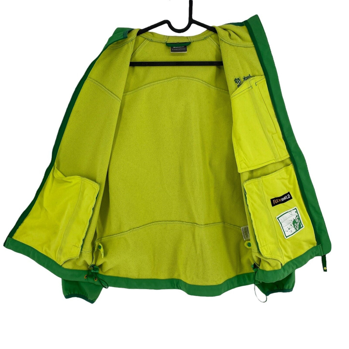 Jack Wolfskin Flexshield Softshell Veste à capuche verte Taille 176 cm 16 ans