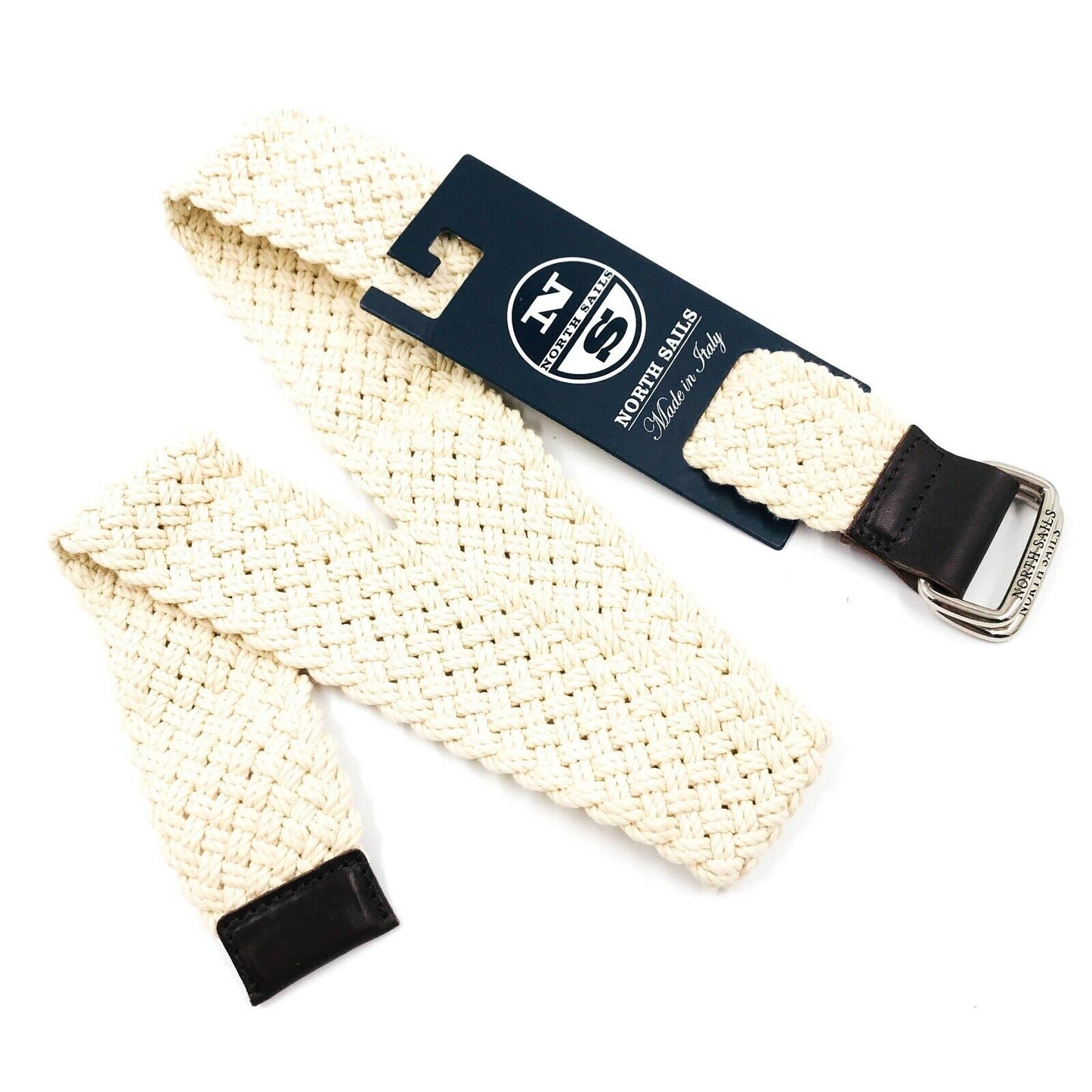 UVP 95 € NORTH SAILS Beige geflochtener Yachting Segelgürtel Größe 32 34 36 38