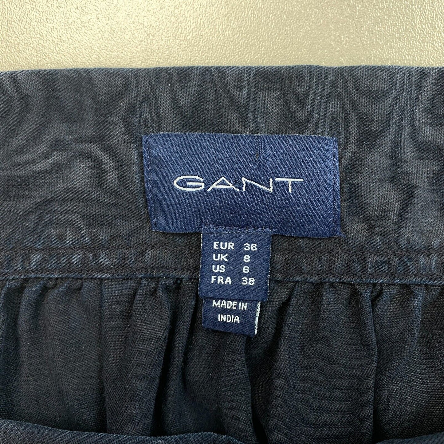 GANT Navy Blue Pure Prep Lyocell Flared Skirt Size EU 36 UK 8 US 6