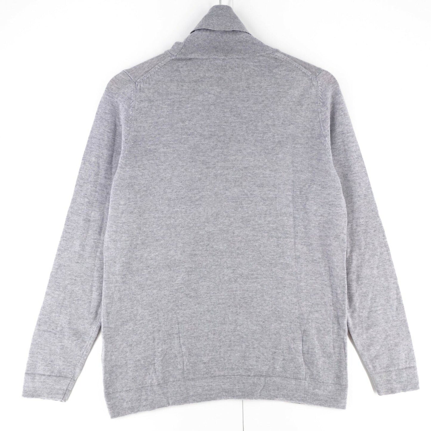 GANT Grey Funnel Neck 100% Wool Sweater Jumper Size S