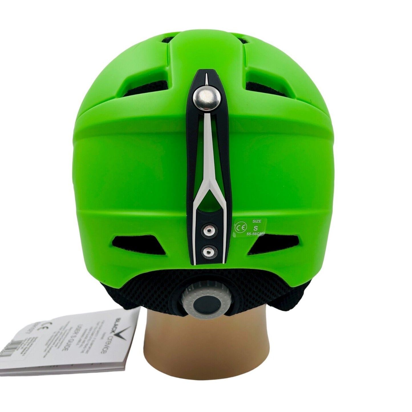 Black Crevice Matt Green Ski Helmet Size S 55 - 56 cm