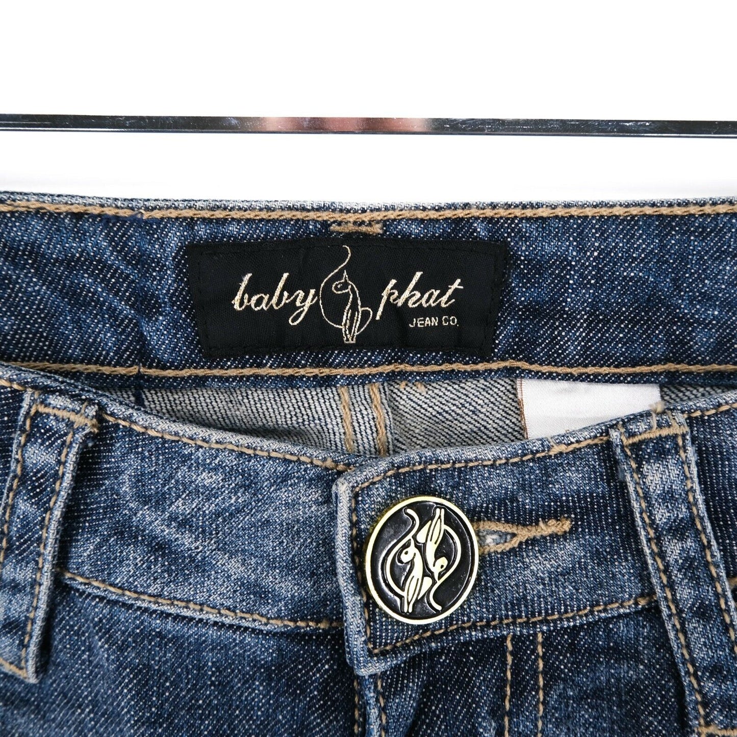 BABY PHAT Jean en denim extensible à jambe fuselée bleue Taille 5 - W28