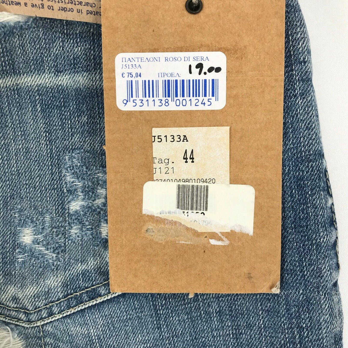 ROSSODISERA Femme Bleu Regular Straight Fit Jeans Taille 44 W32 Fabriqué en Italie