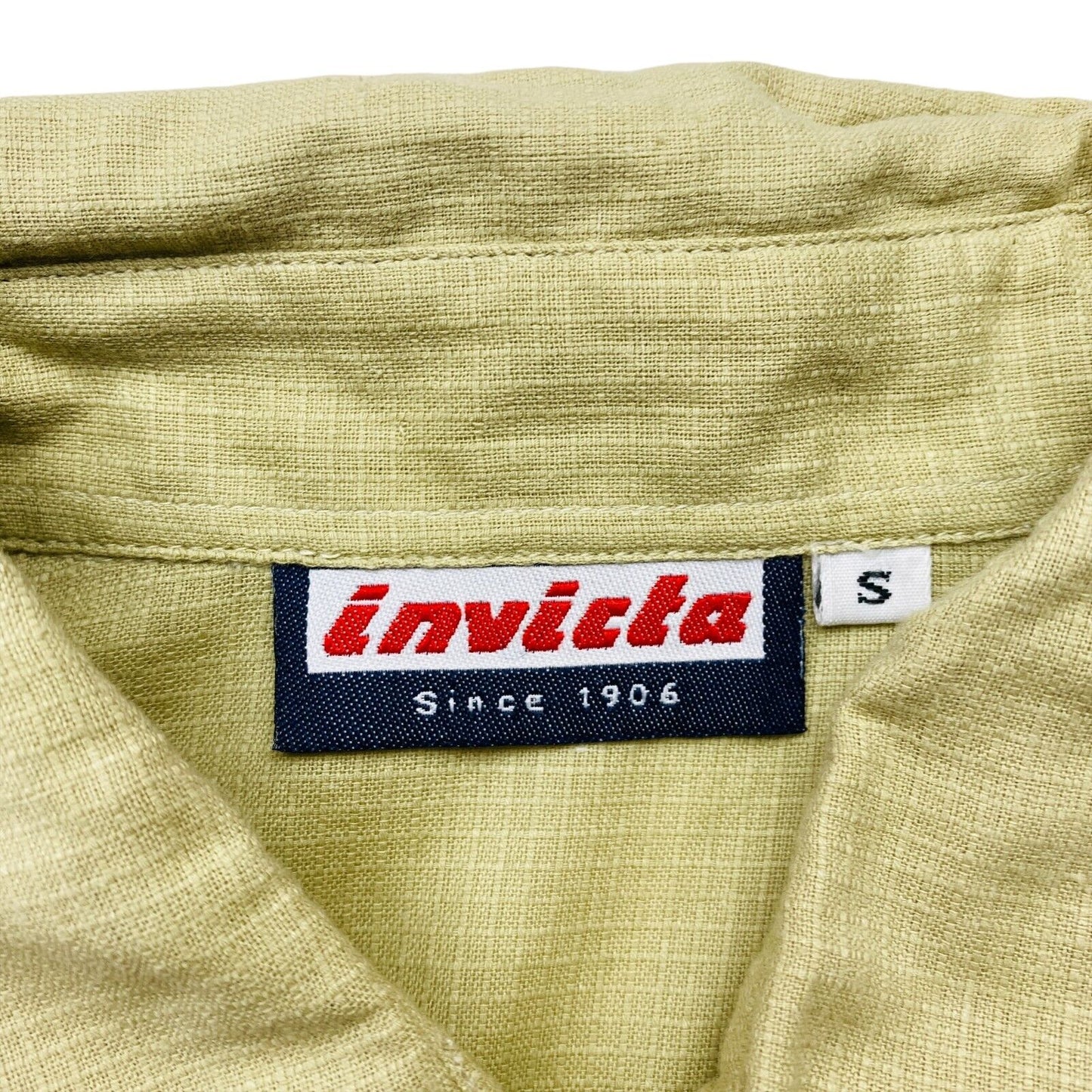 Invicta Beige Bluse, ärmellos, mit Kragen und Knopfleiste, 100 % Baumwolle, Größe S