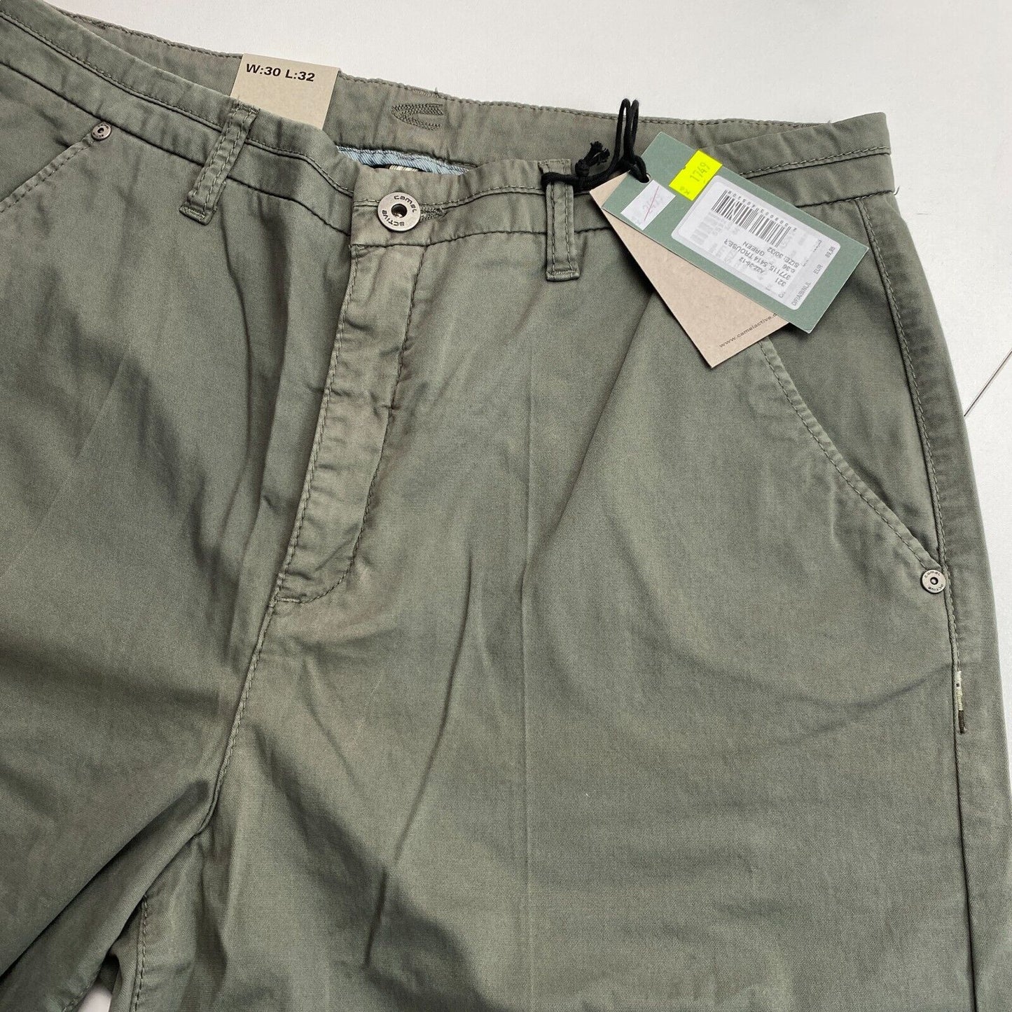 CAMEL ACTIVE Green Loose Fit Capri 3/4 Length Pants Trousers Size W30