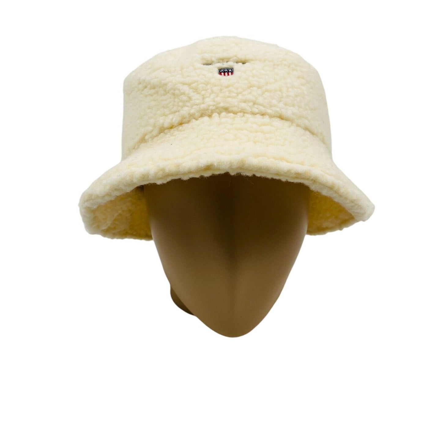 GANT Unisex Teens Light Beige Fleece Pile Bucket Hat Size L / XL