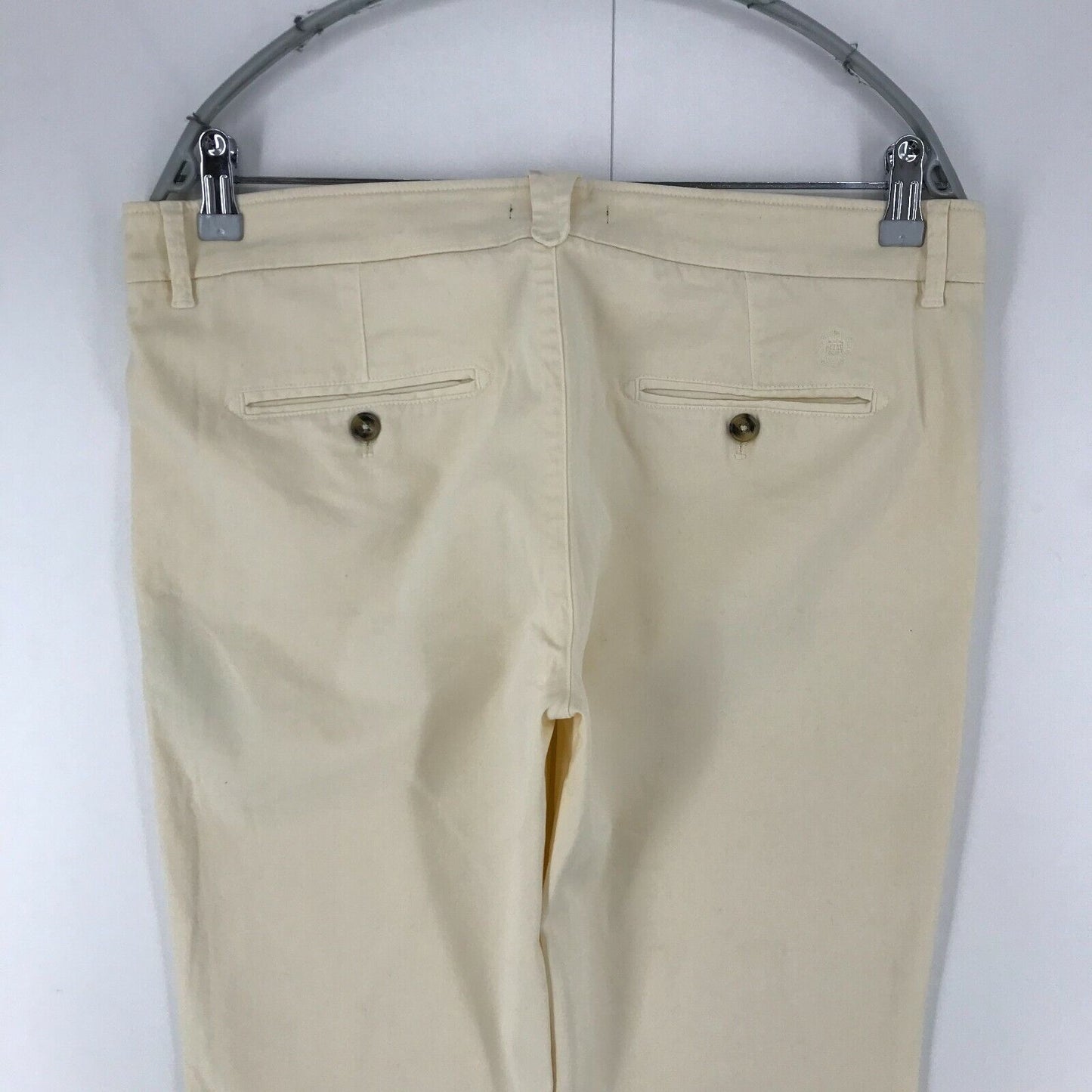 Massimo Dutti Women Beige Slim Fit Trousers Size EUR 42 US 10 W32