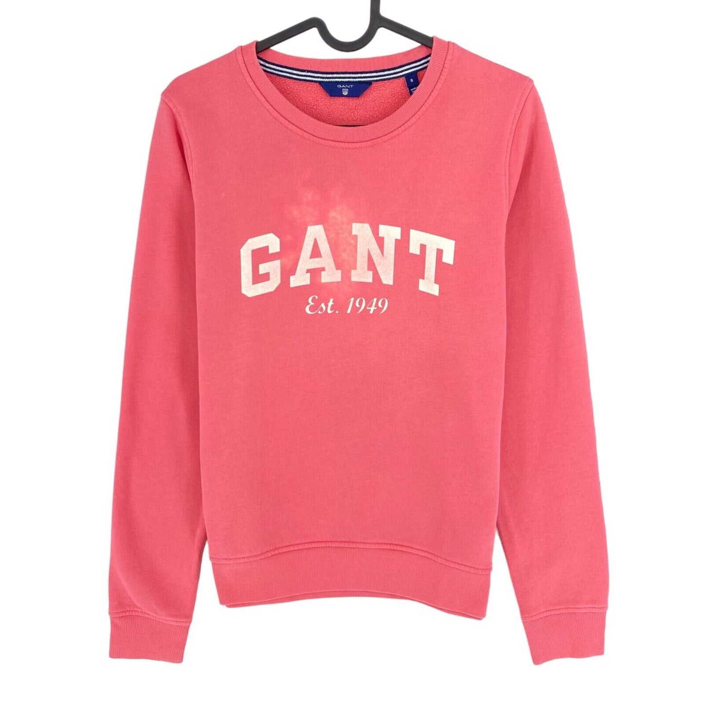 GANT Pullover mit Rundhalsausschnitt und Logo in Rosa, Größe S