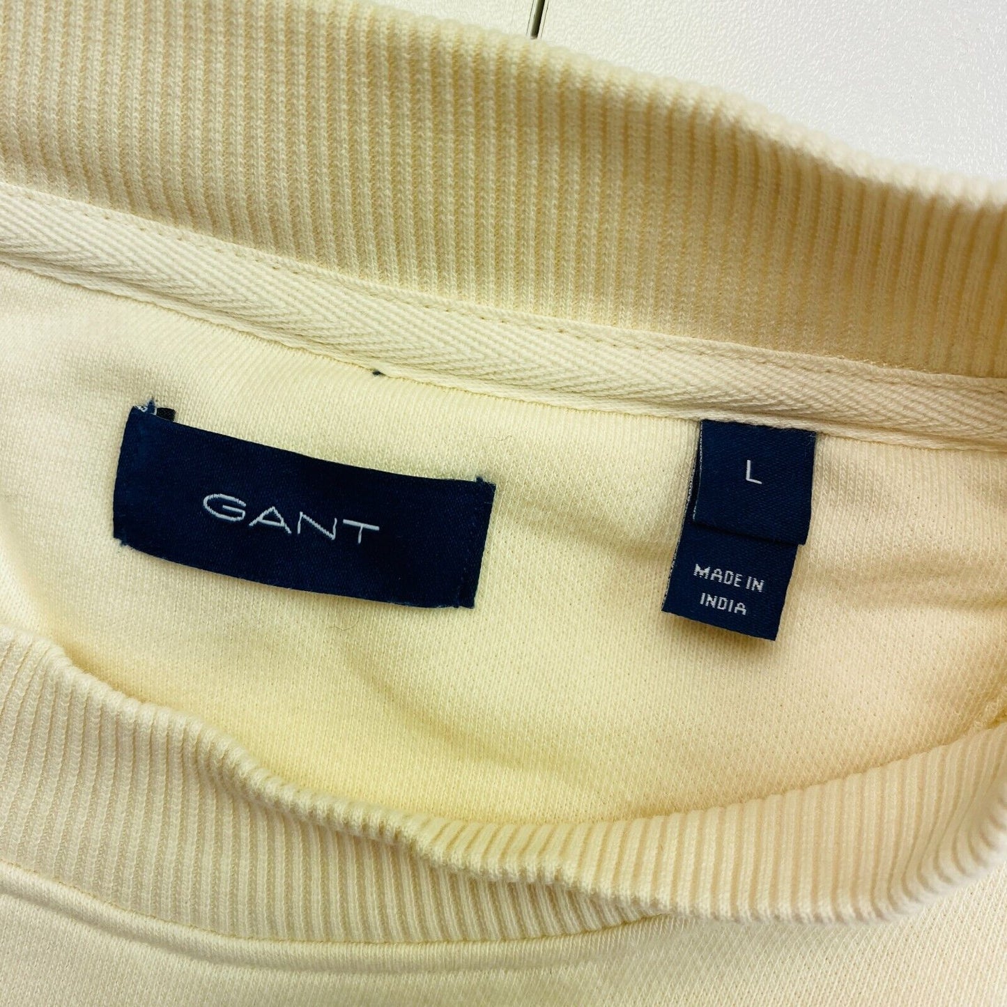 GANT Beige Crest Shield Crew Neck Sweater Jumper Size L