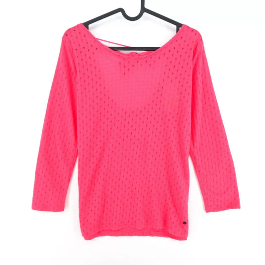 BONOBO Pink Long Sleeves Crew Neck Top Blouse T shirt Size XS