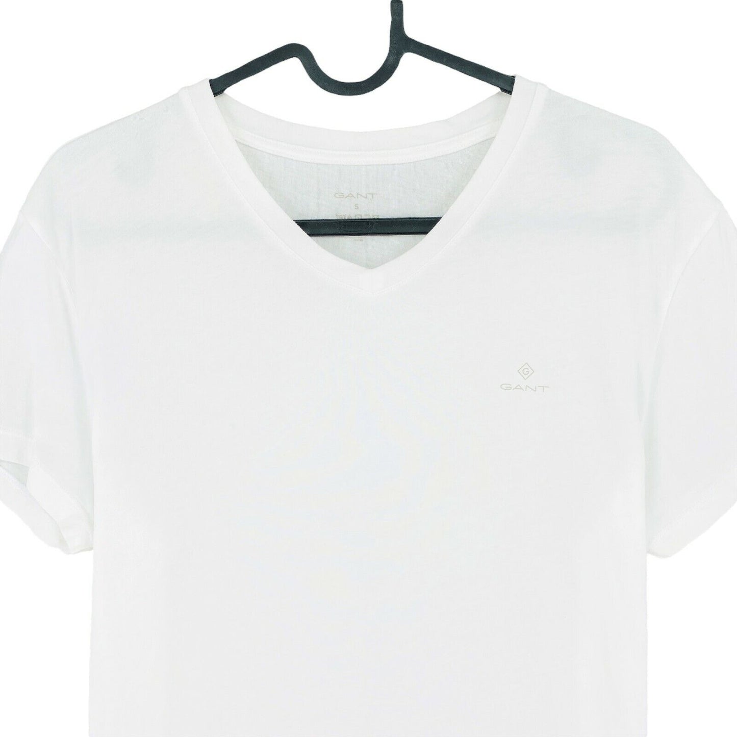 GANT White V Neck SS T Shirt Size S