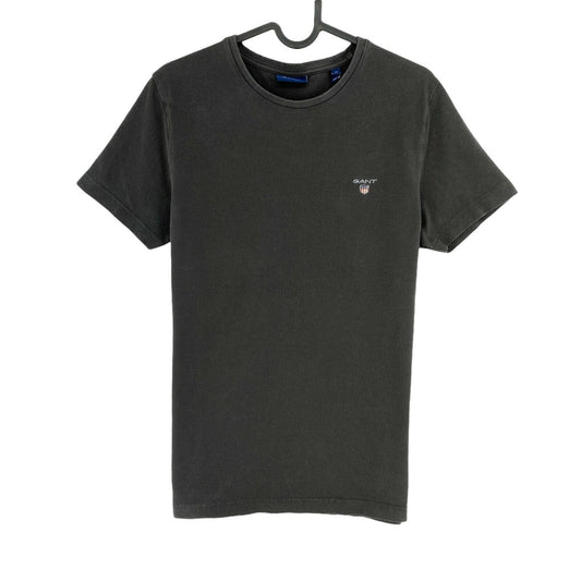 GANT Dark Grey Pique Crew Neck T Shirt Size M