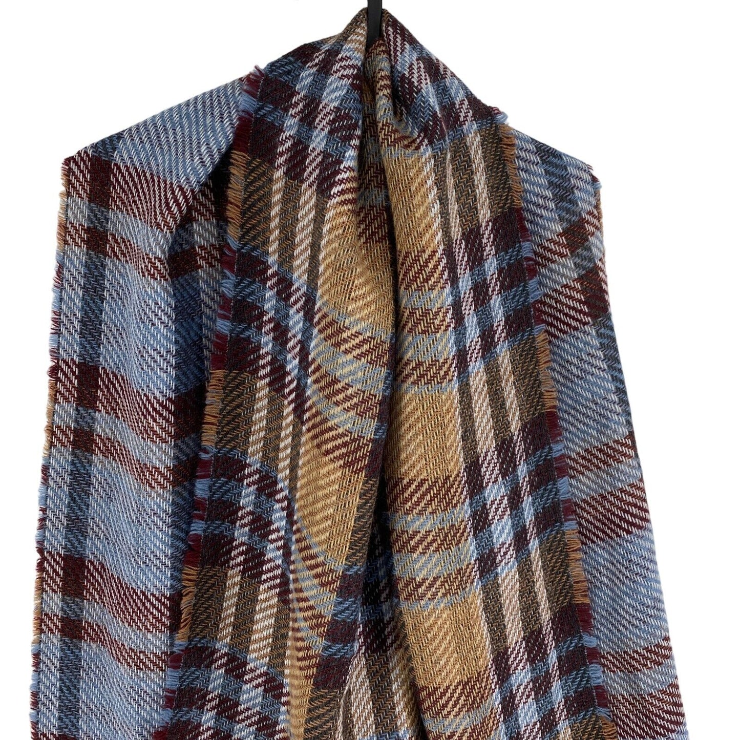 CAMEL ACTIVE Brown Plaid Scarf Shawl