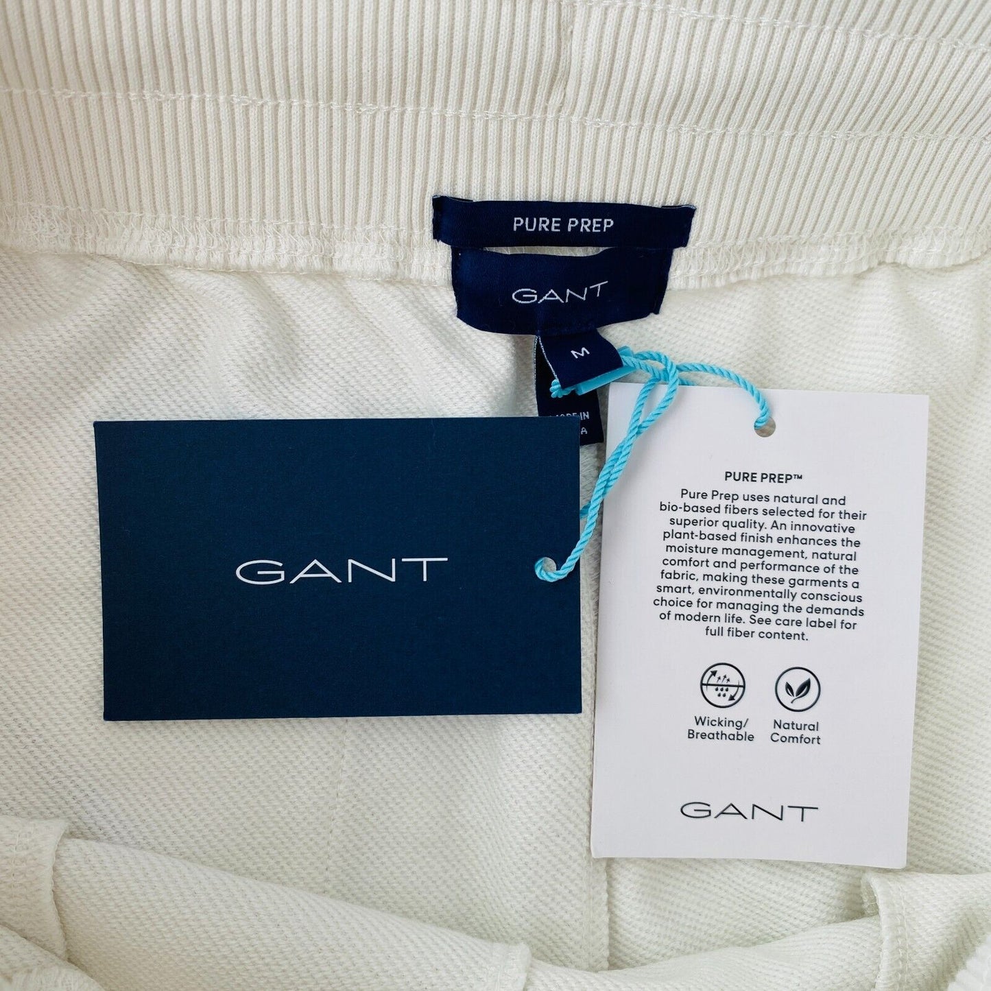 GANT Women White Relaxed Fit Sweat Shorts Size M