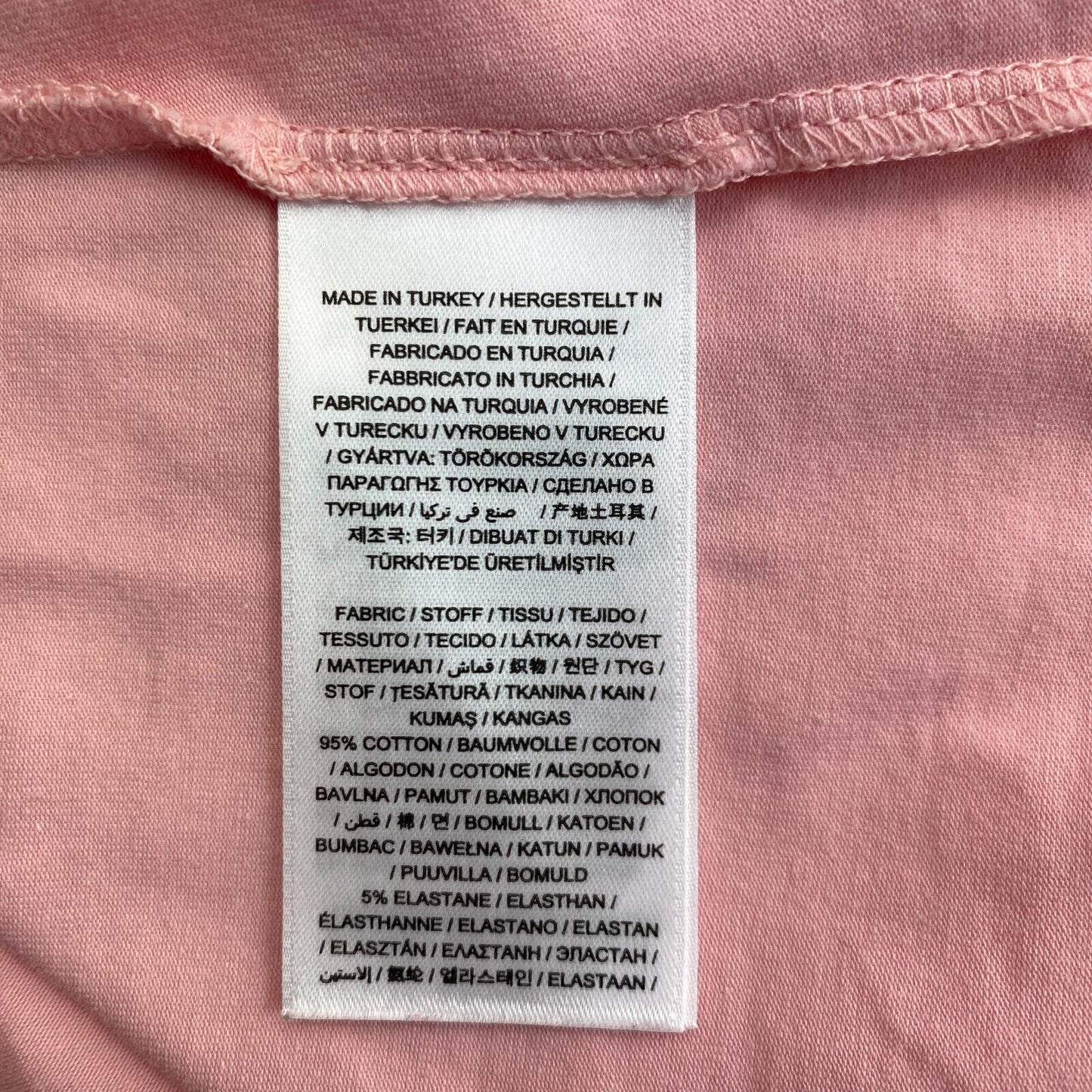 GANT Pink CTN/ELLA Crew Neck T Shirt Size M