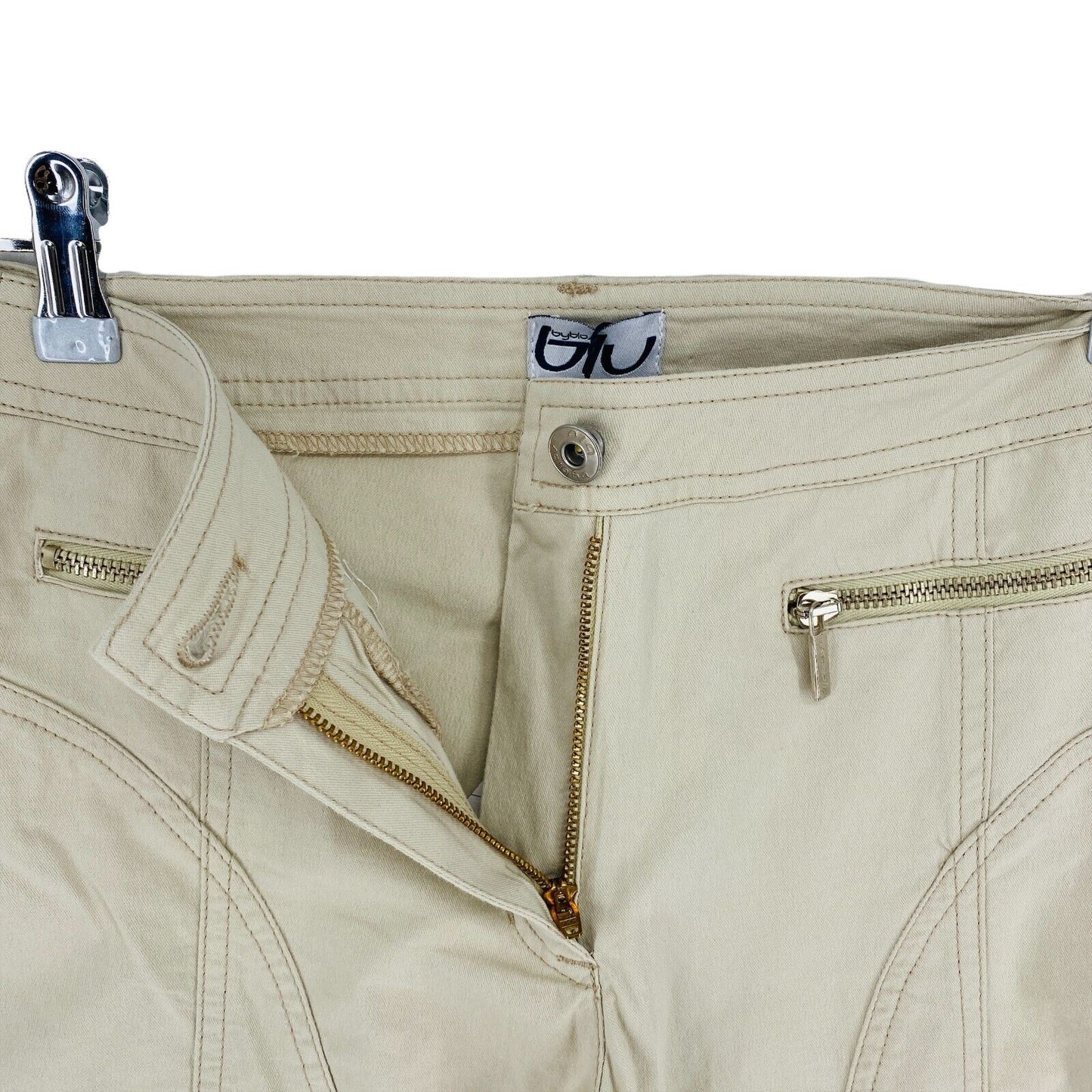 RPR €290 Byblos Blu Swinger Beige Trousers Size W27 L32