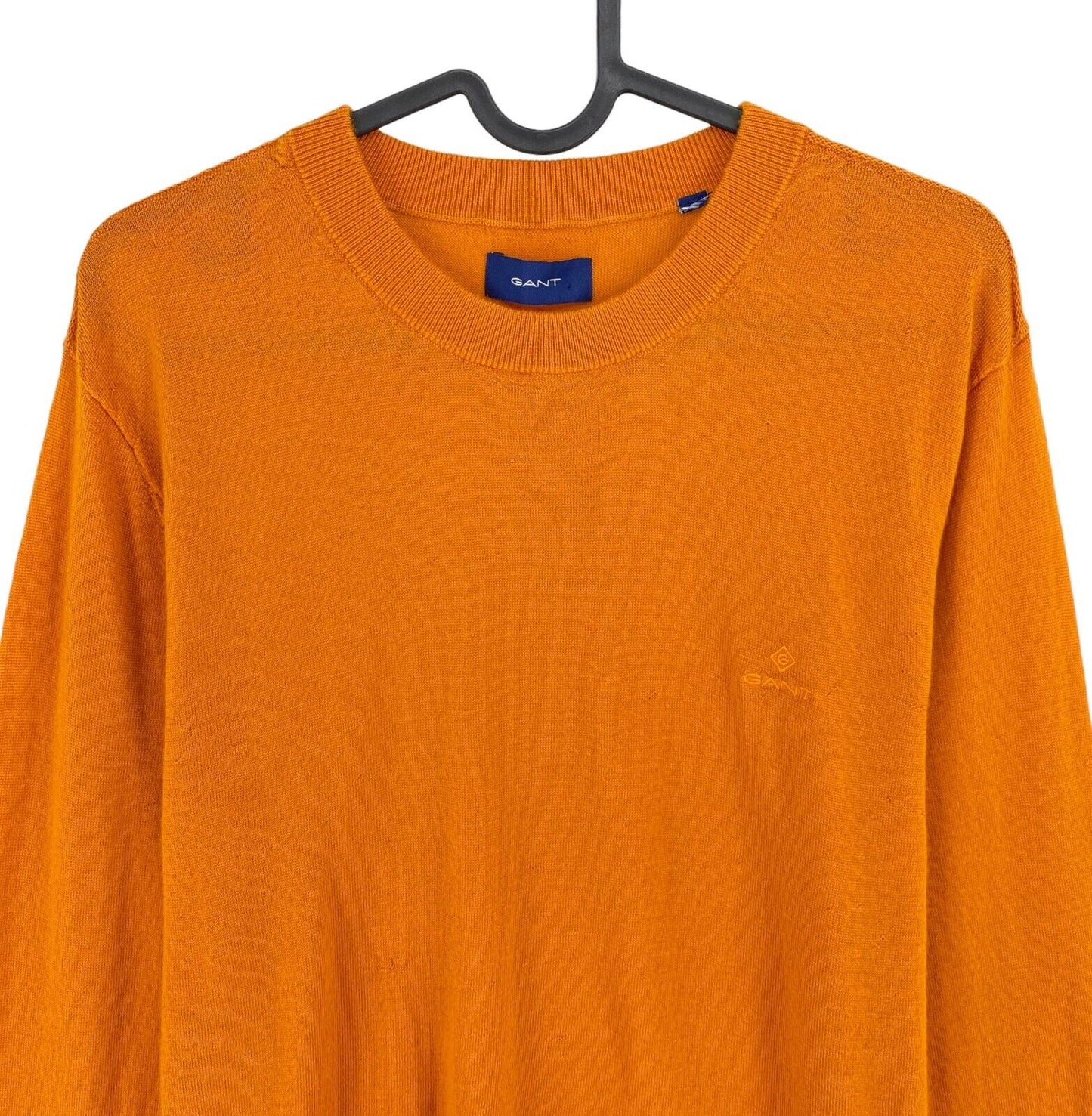 GANT Orange Crew Neck Wool Blend Sweater Pullover Size M