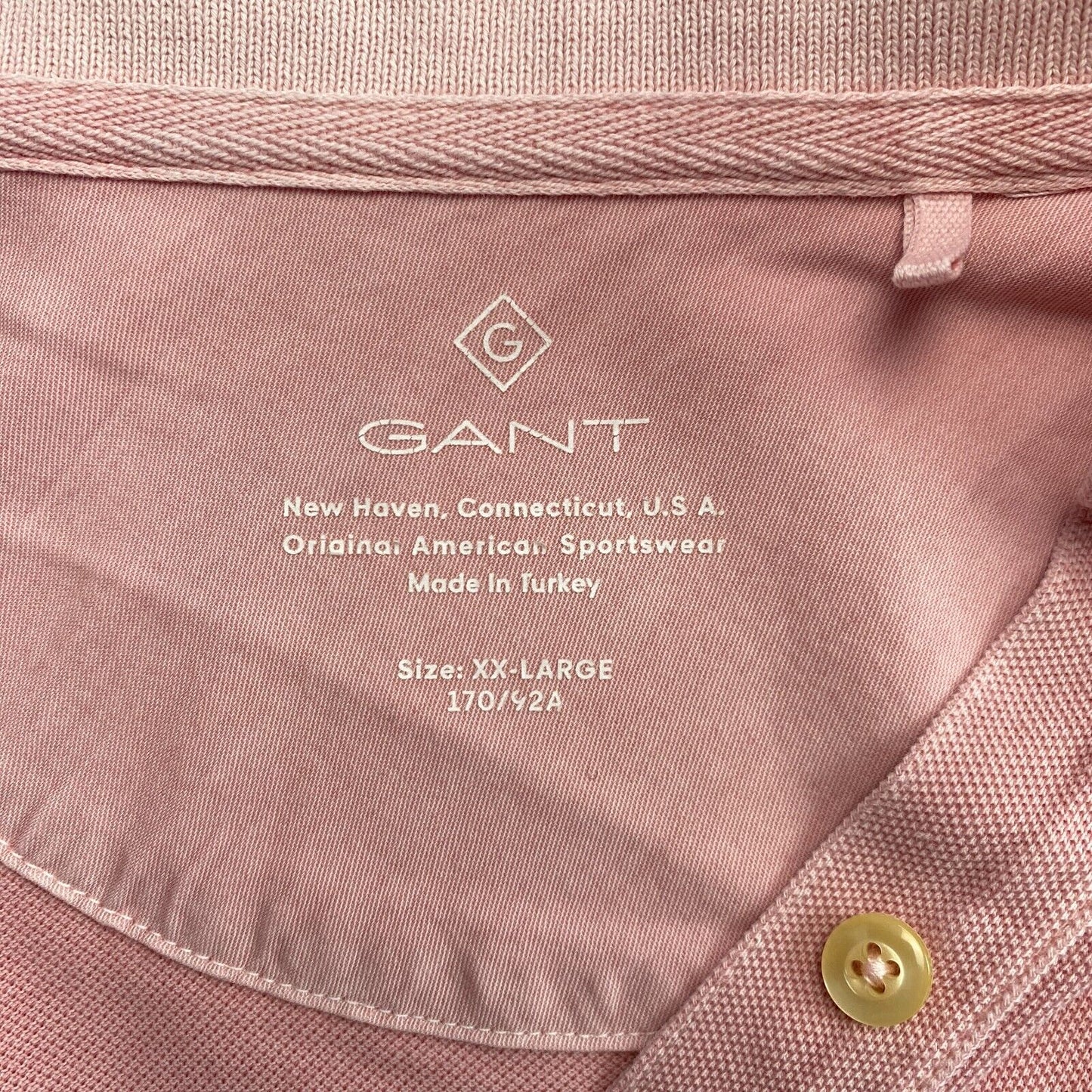 GANT Robe polo en piqué rose délavé au soleil Taille 2XL XXL