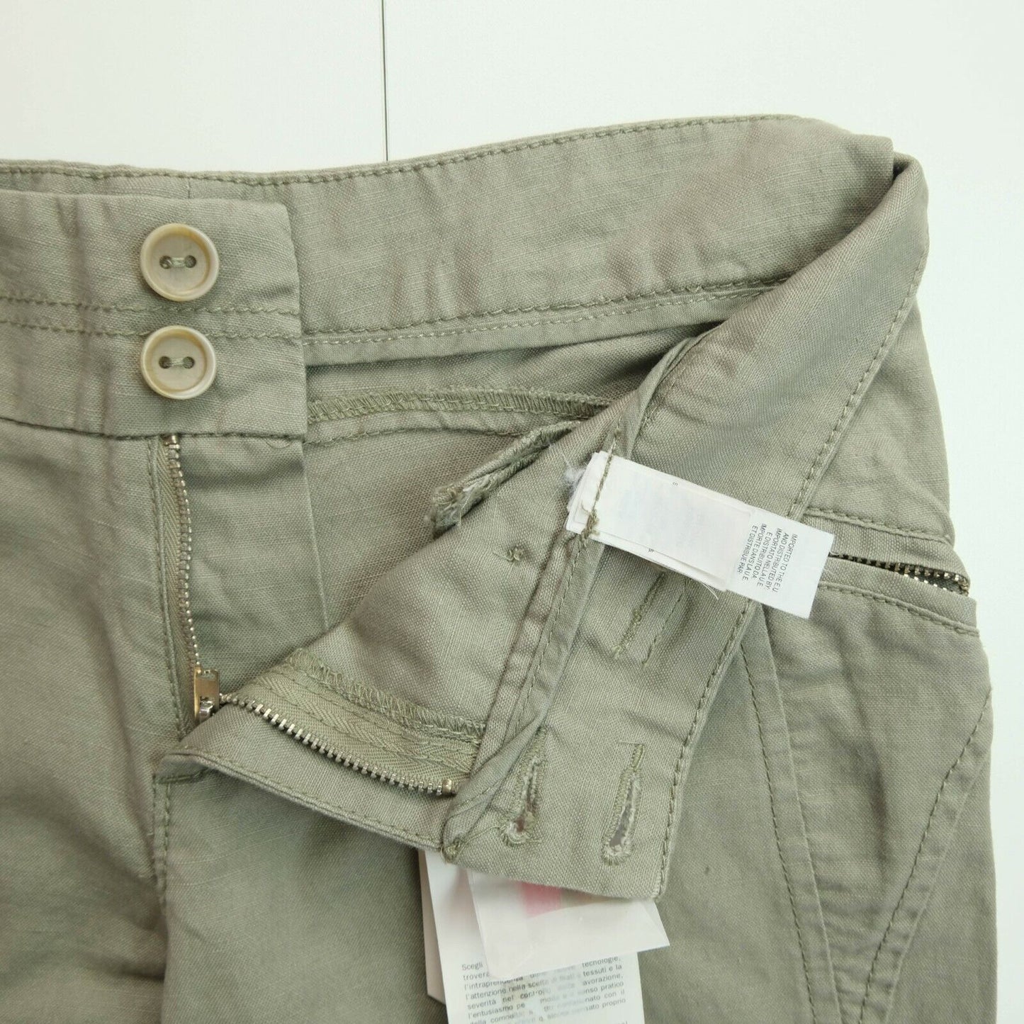 STEFANEL Grey Capri Pants Trousers Size EU 34 UK 4 US 2