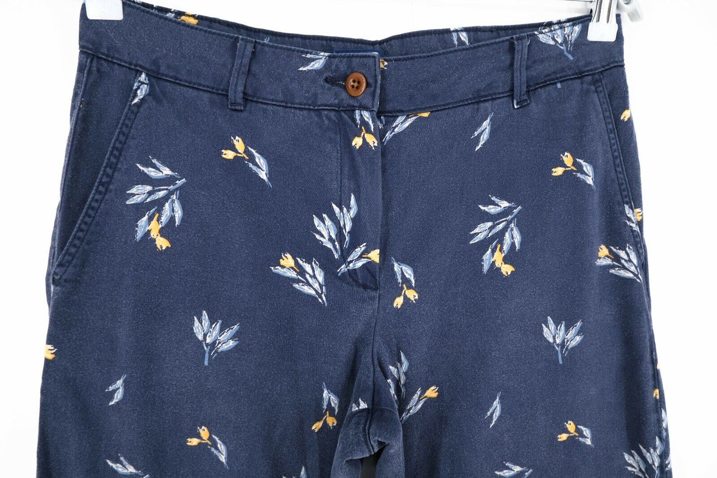 GANT Blue Cropped Slim Fit Slouch Pants Trousers Size EUR 38 UK 12 US 8