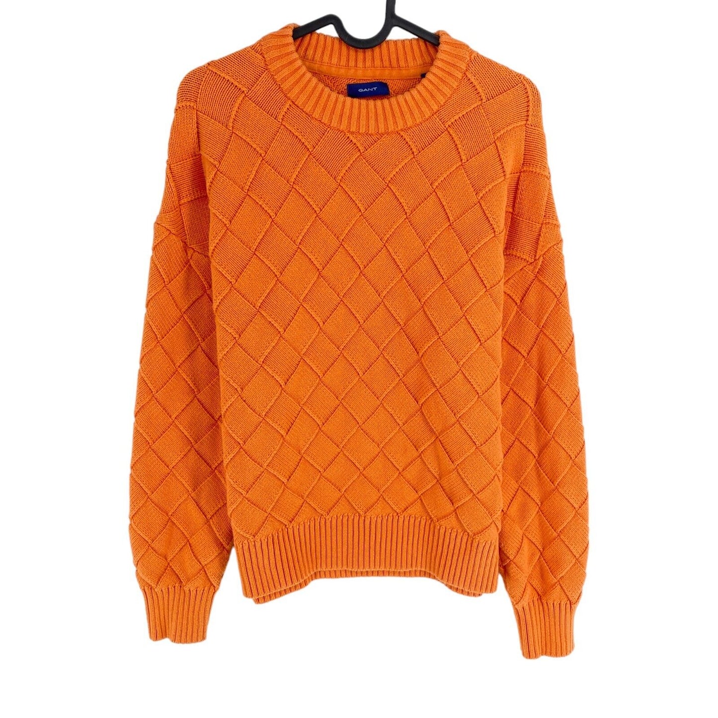 GANT Orange Weave Knit Rundhalspullover Pullover Größe M