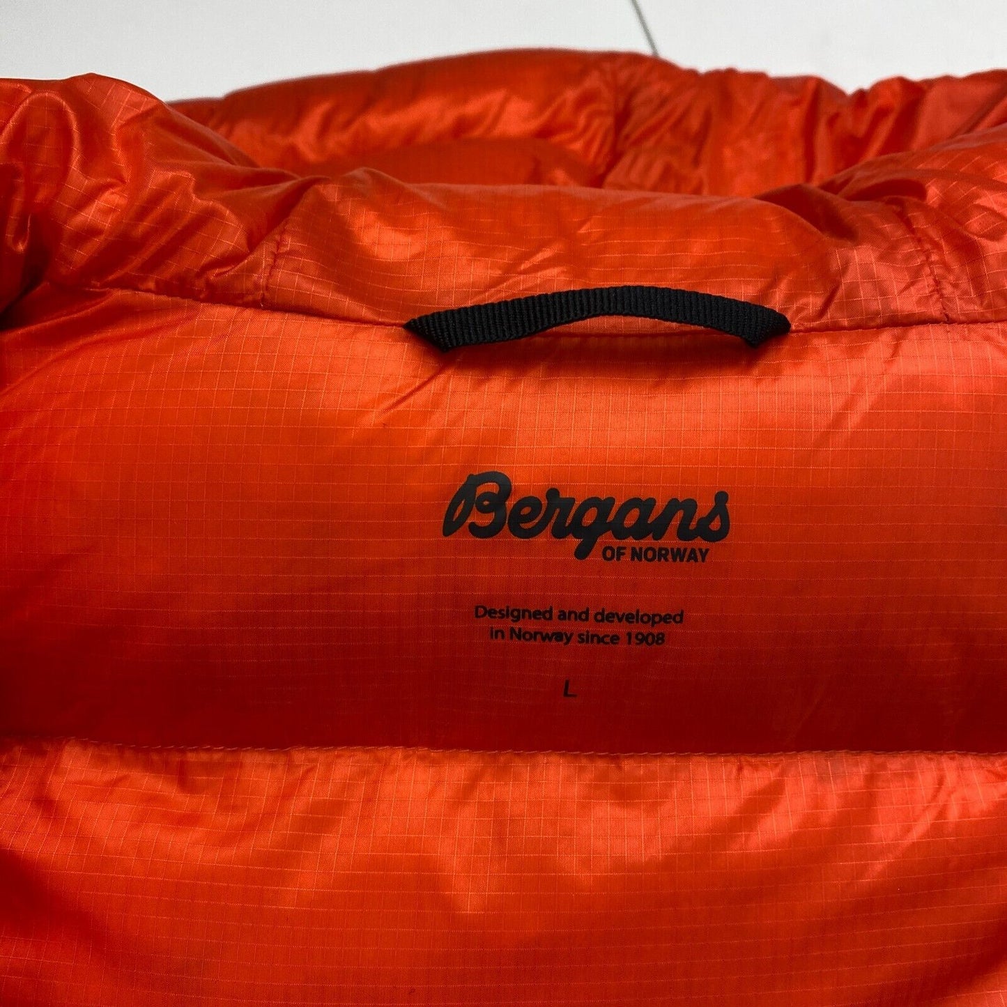 Bergans Of Norway Women Orange Senja Down Hooded Puffer Jacket Size L