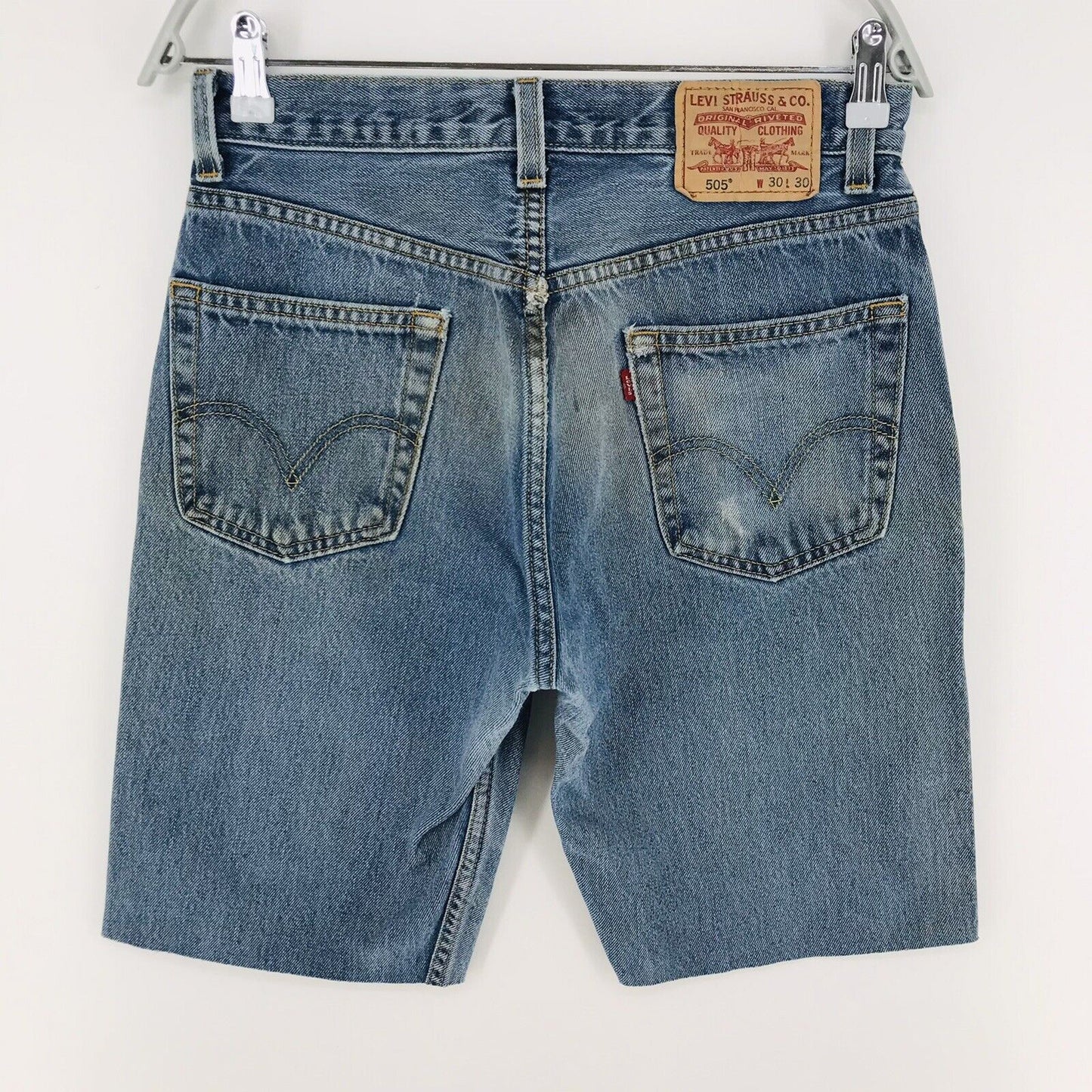 Vintage Levi's 505 Custom Made Blue Regular Fit Cut-Off Denim Shorts W30