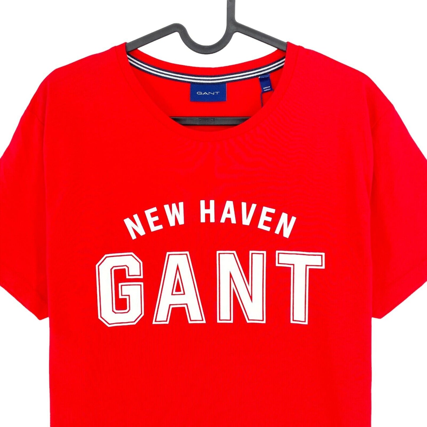 GANT T-shirt à col rond avec logo rouge Taille L