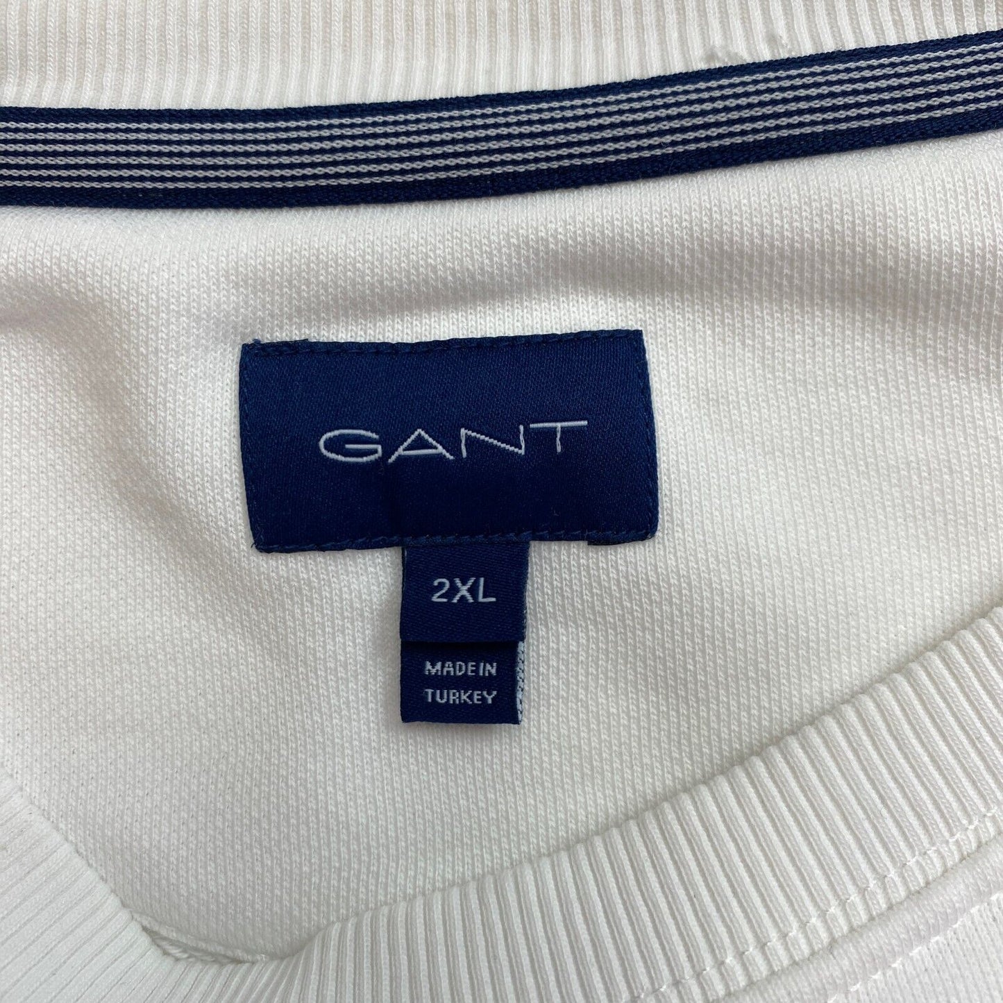 GANT White Lock Up Crew Neck Sweater Pullover Size 2XL XXL